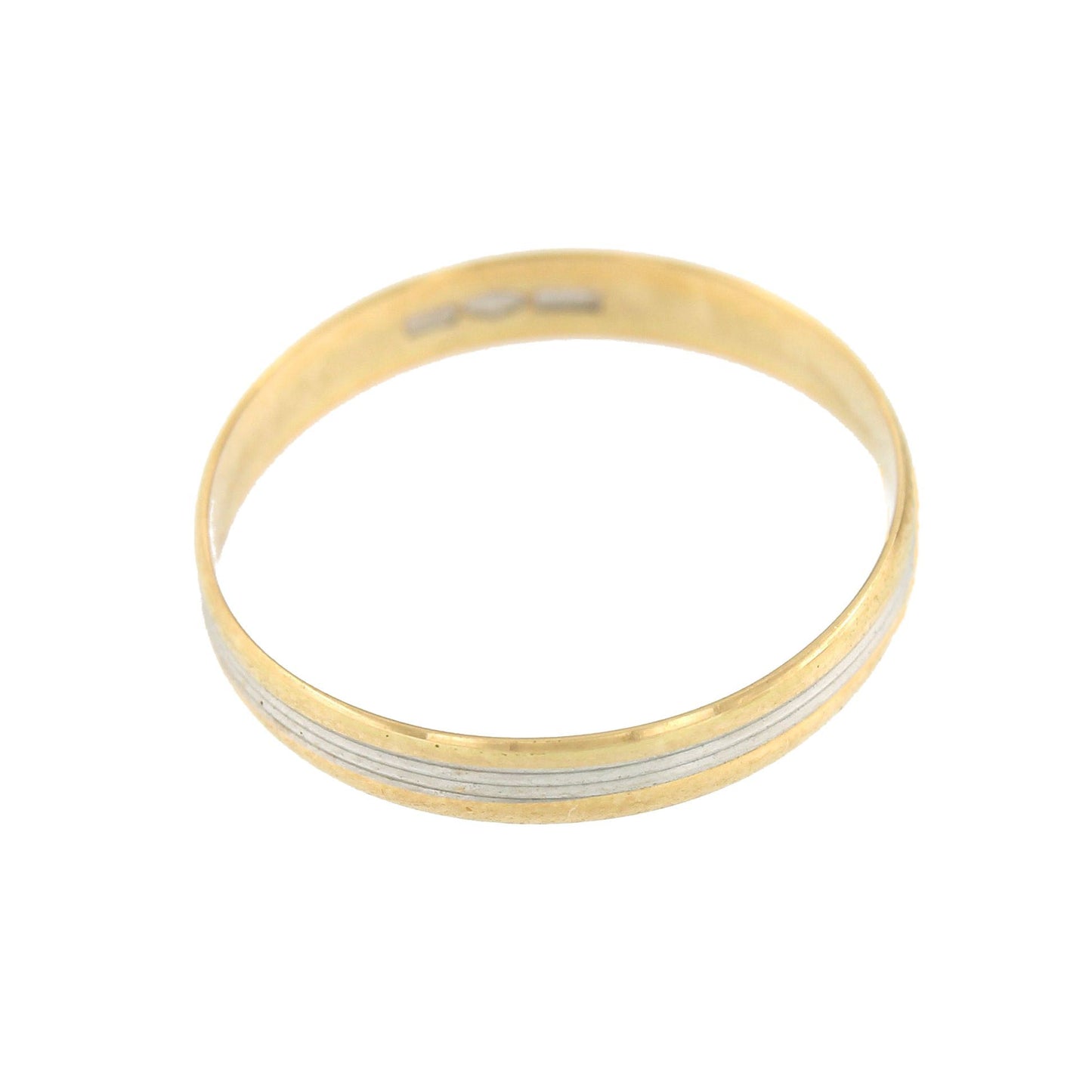 Alianza de Boda MAGNUM en dos colores de oro 18 ktes 3’40 mm - Roman Joyero