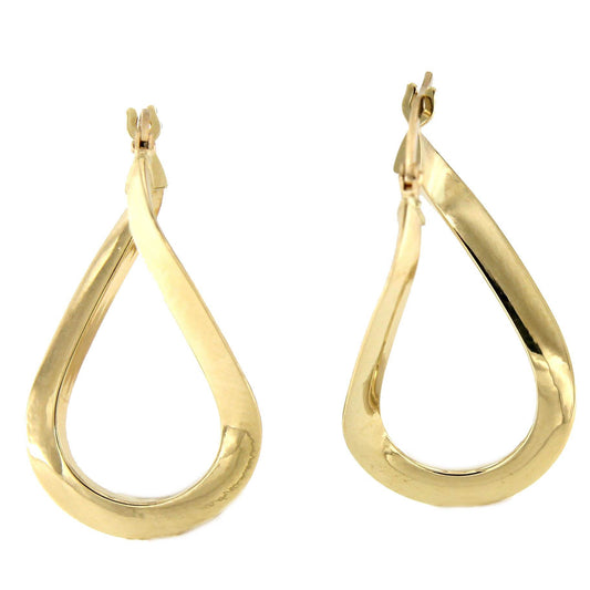 Pendientes de oro de 18 kilates NAZIF tipo lisos retorcidos - Roman Joyero