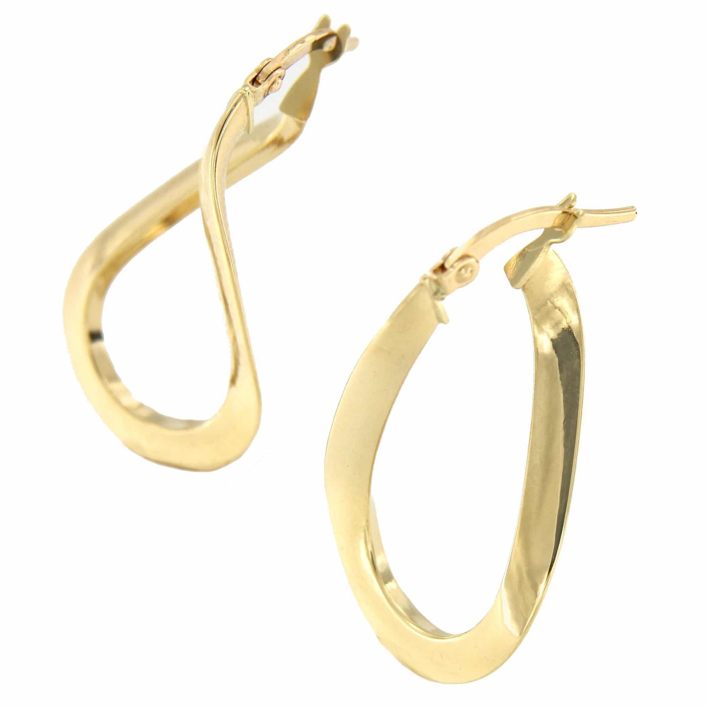 Pendientes de oro de 18 kilates NAZIF tipo lisos retorcidos - Roman Joyero