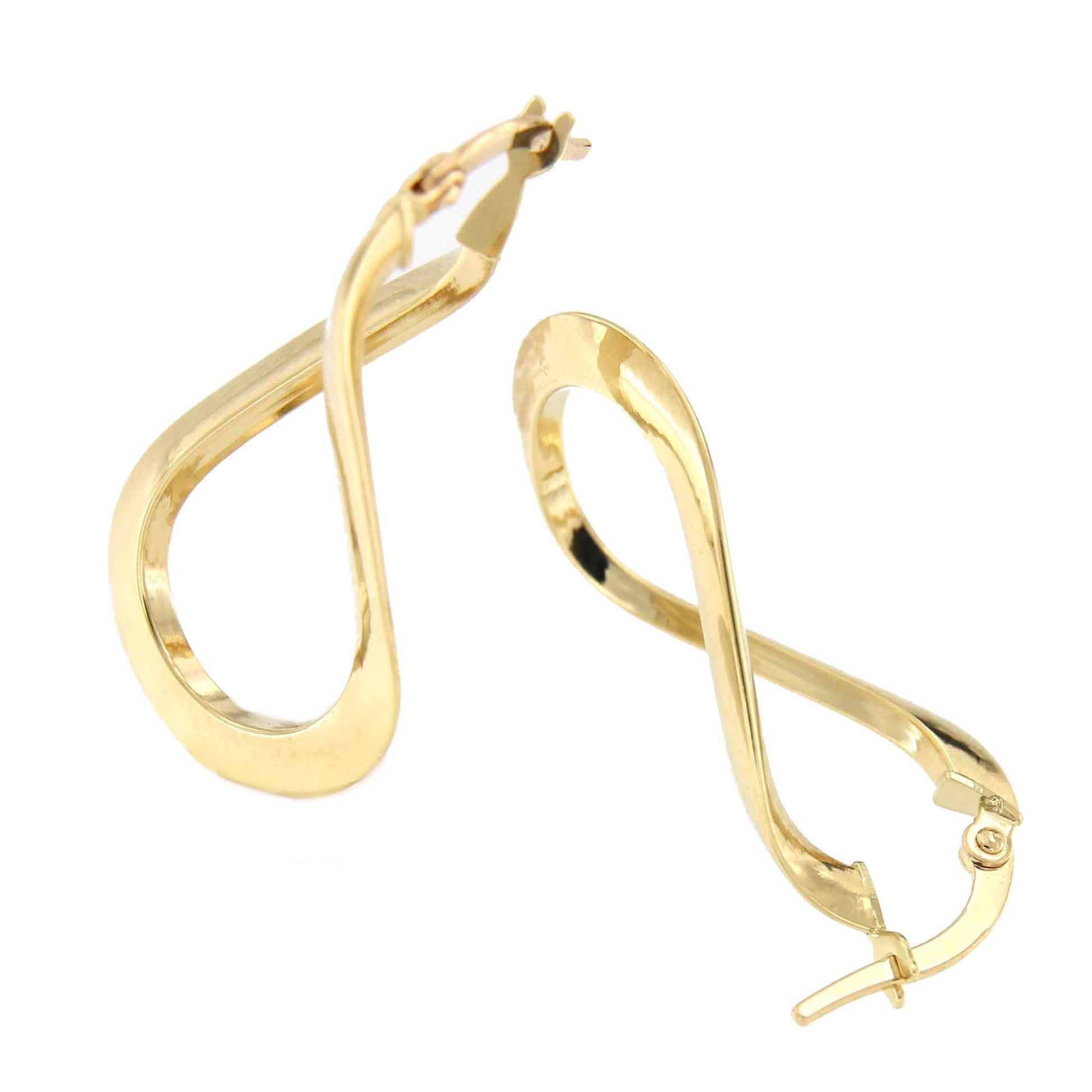 Pendientes de oro de 18 kilates NAZIF tipo lisos retorcidos - Roman Joyero