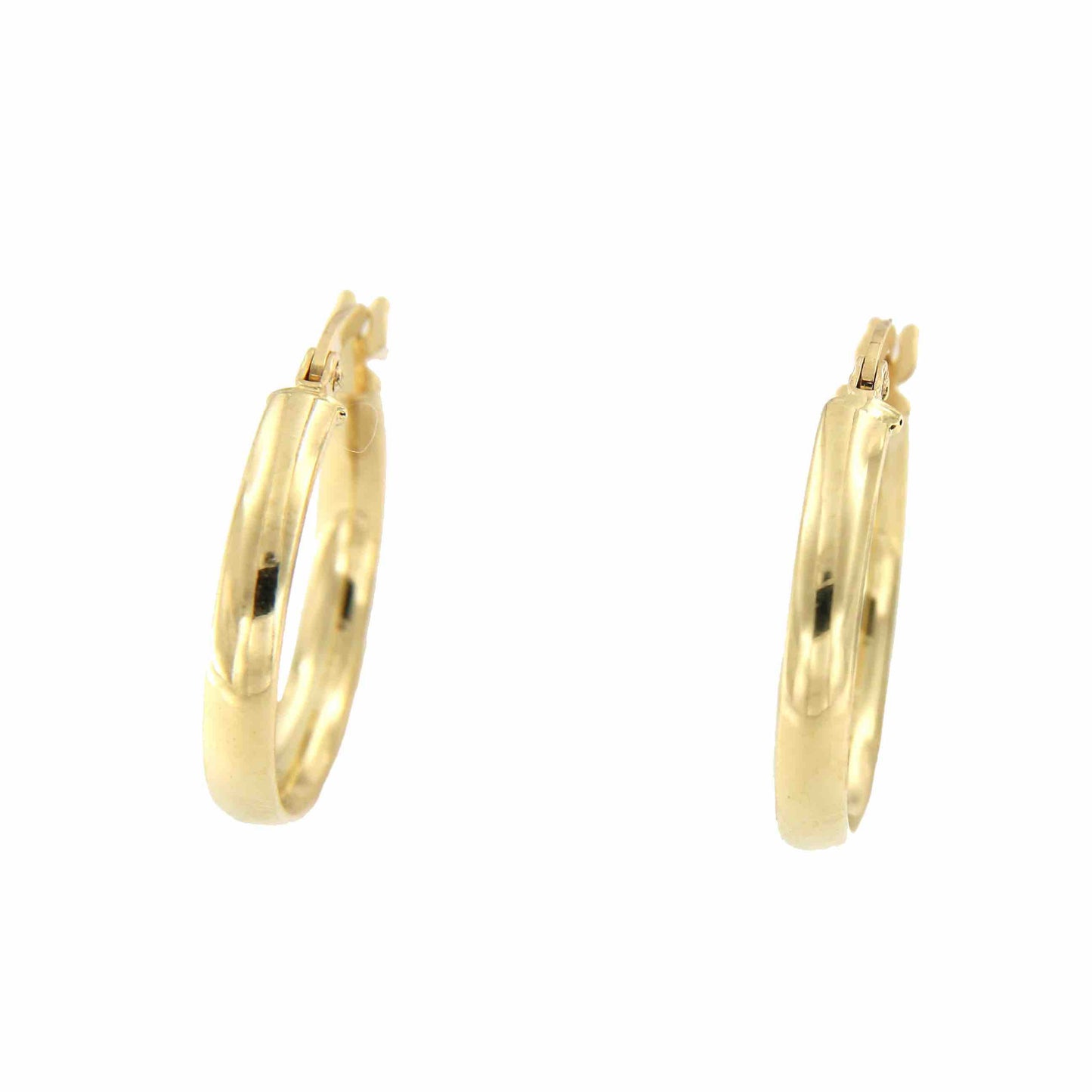 Argollas oro amarillo MERT huecas en 18 kilates muy ligeras - Roman Joyero