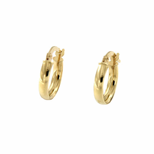 Argollas oro amarillo YAKUT huecas en 18 kilates muy ligeras - Roman Joyero