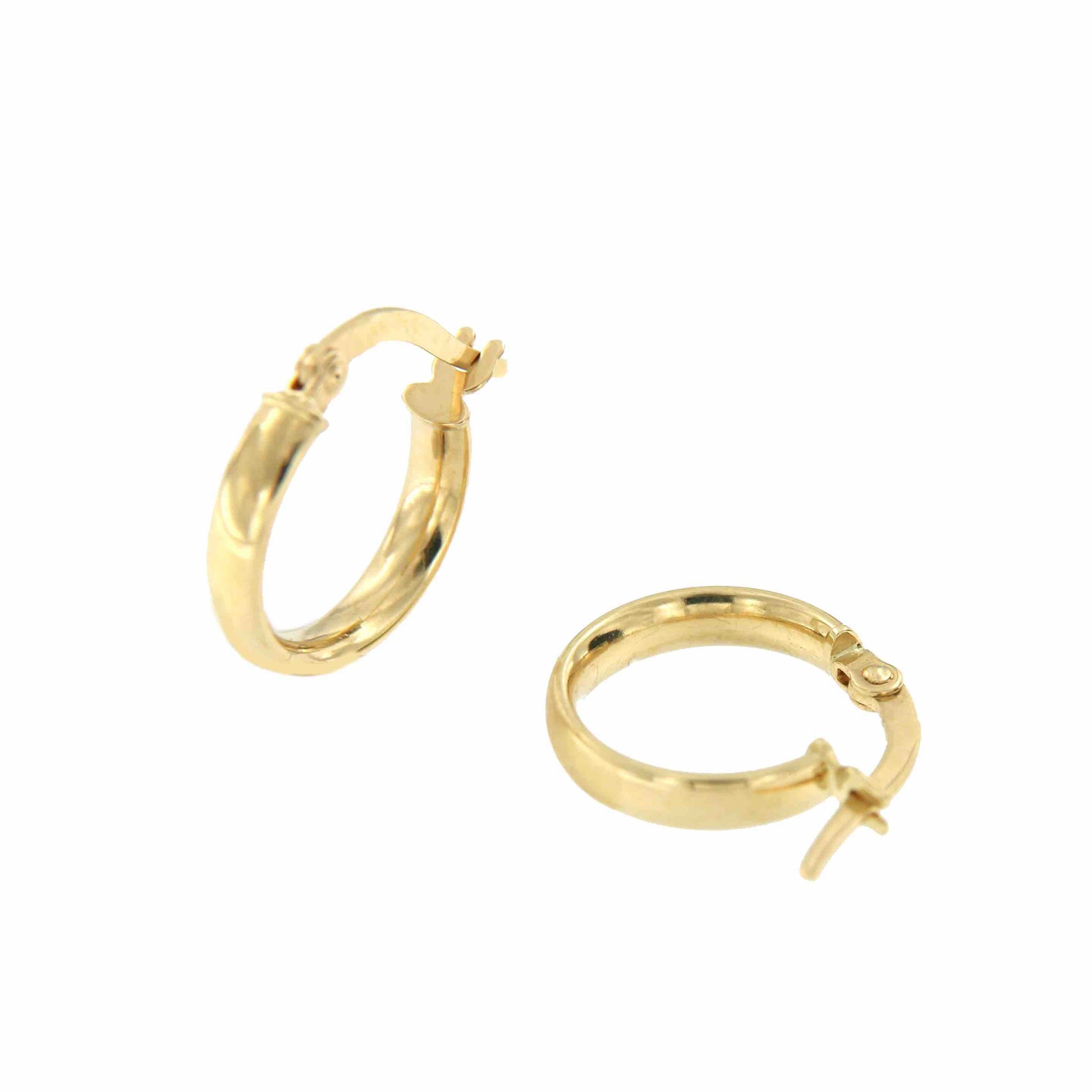 Argollas oro amarillo YAKUT huecas en 18 kilates muy ligeras - Roman Joyero
