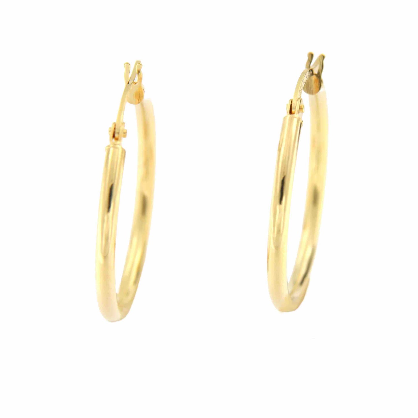 Argollas lisas redondeadas NAVI en oro amarillo 18 kilates - Roman Joyero