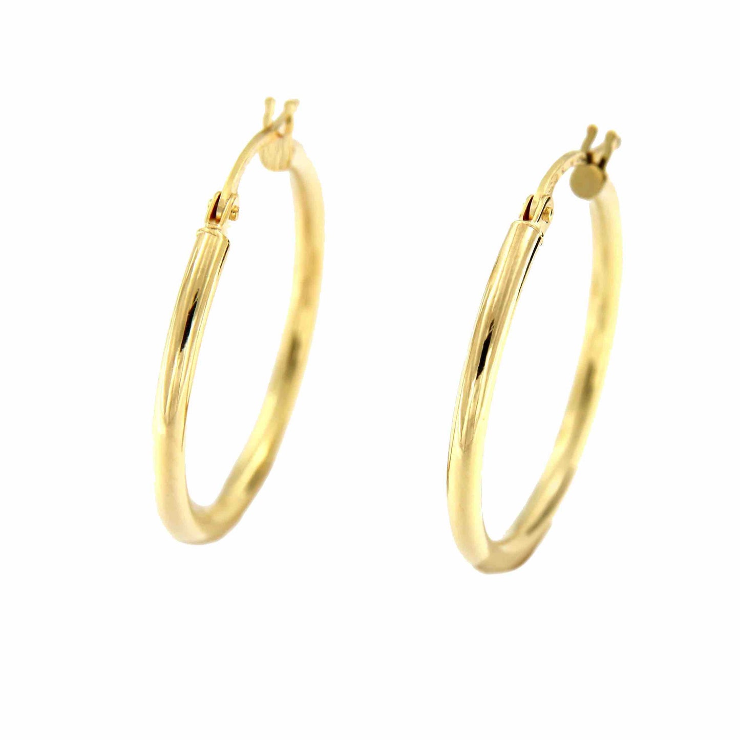 Argollas lisas redondeadas NAVI en oro amarillo 18 kilates - Roman Joyero
