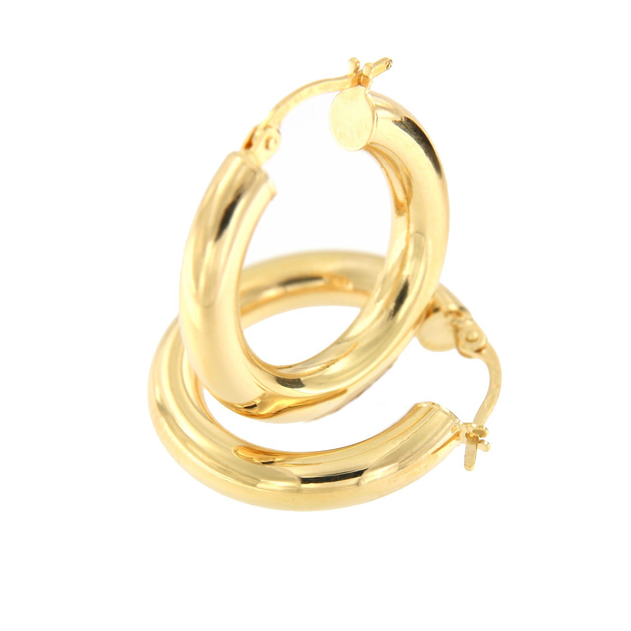 Argolla lisa BIRAN oro amarillo 18 kilates cuerpo redondeado - Roman Joyero