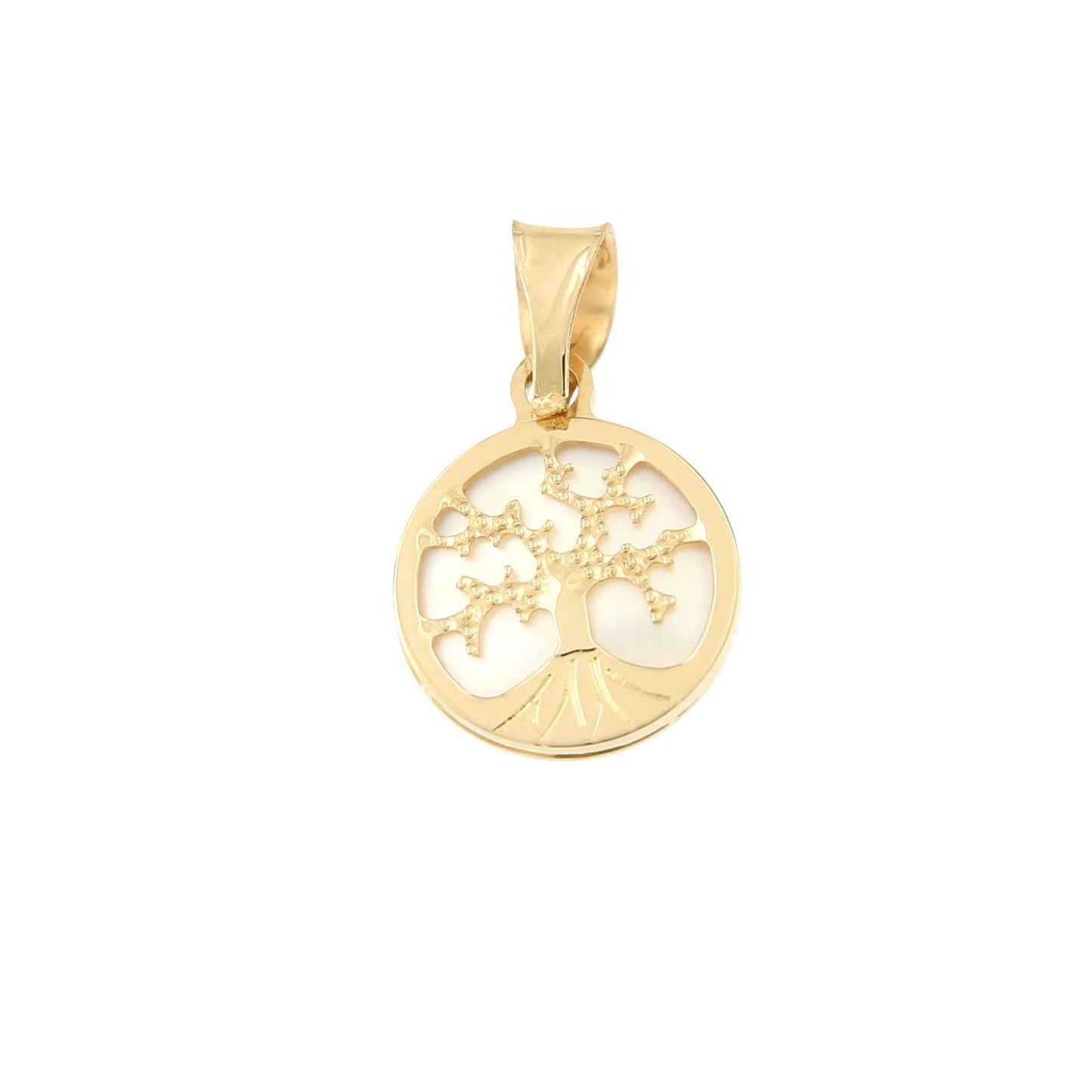 Colgante de la vida KARTAL en oro y pequeño nácar redondo - Roman Joyero