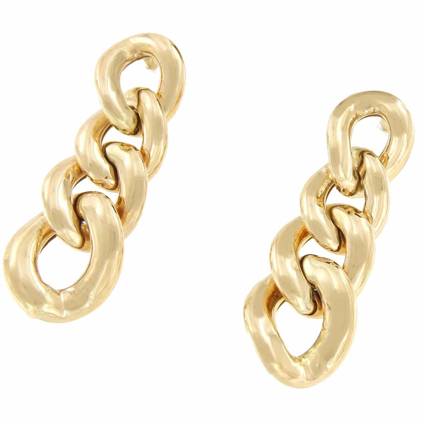 Pendiente ERDEM largos en oro amarillo de eslabones barbados - Roman Joyero