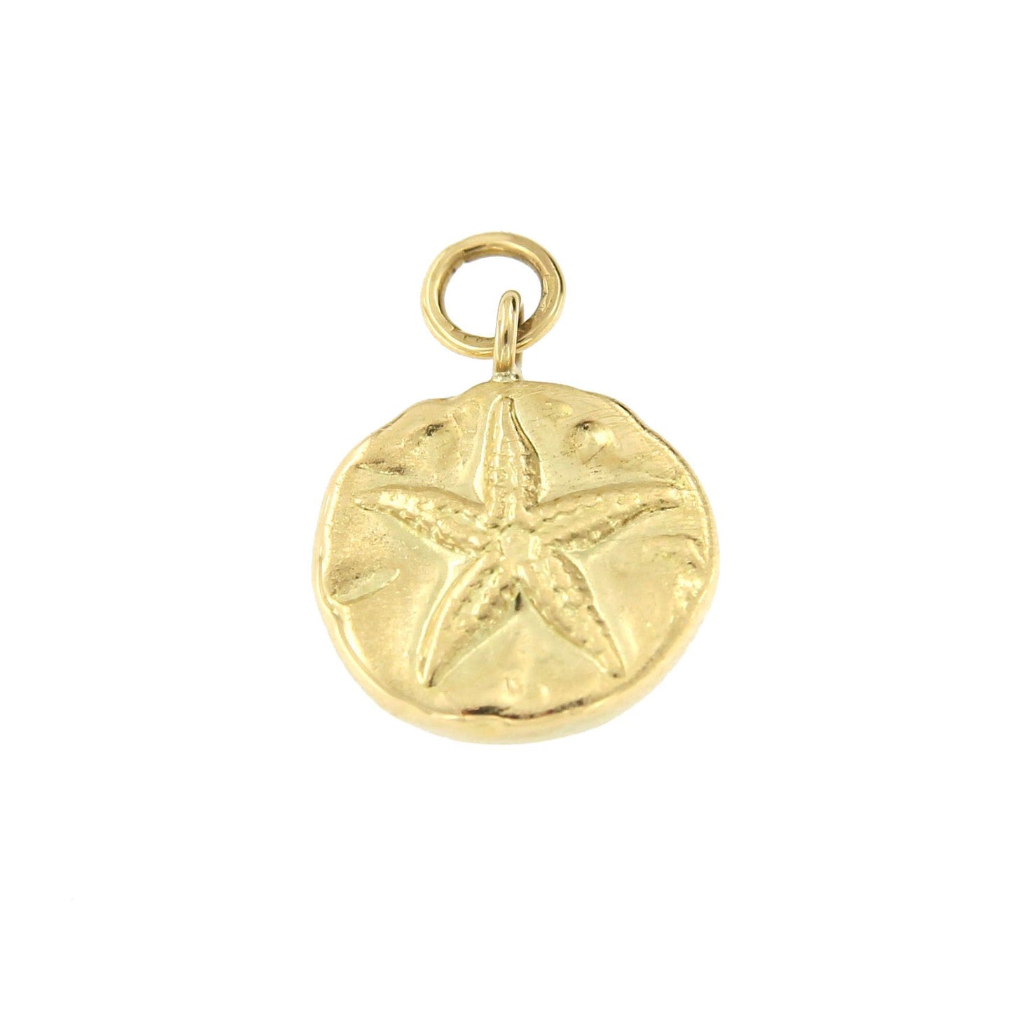 Colgante estrella de mar VERDA en oro amarillo de 18 kilates. - Roman Joyero