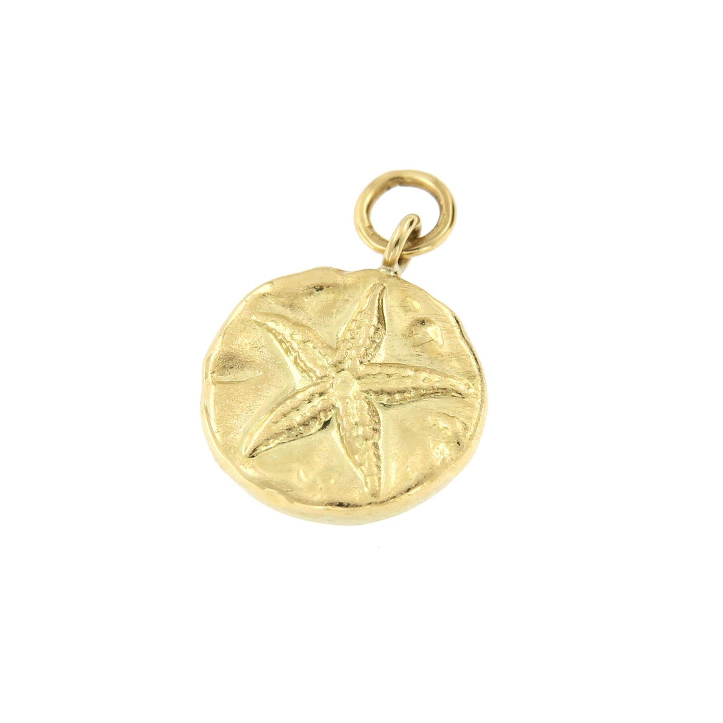 Colgante estrella de mar VERDA en oro amarillo de 18 kilates. - Roman Joyero