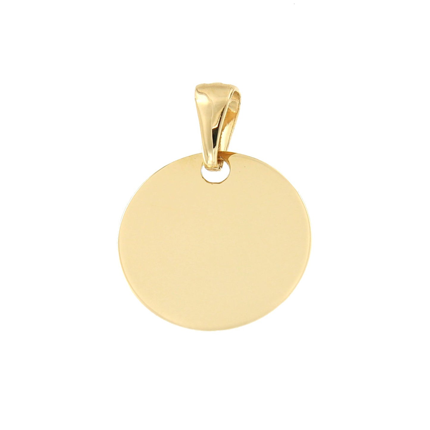 Colgante chapa redonda SHEREZADE en oro amarillo de 18 Kilates - Roman Joyero