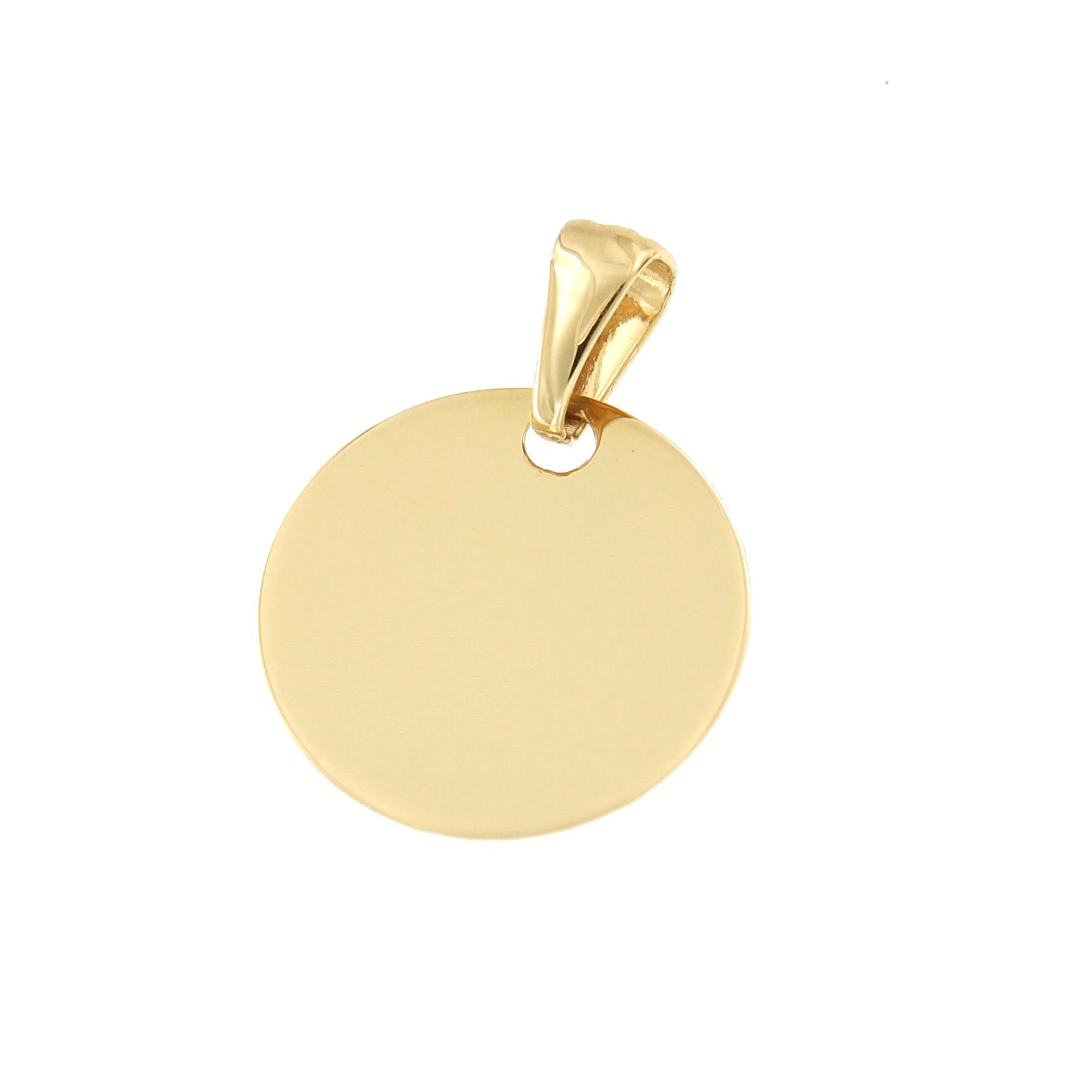 Colgante chapa redonda SHEREZADE en oro amarillo de 18 Kilates - Roman Joyero