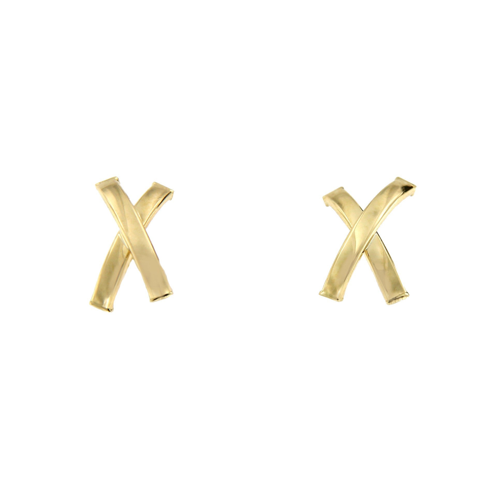 Pendiente motivo cruceta ZEYNO en oro amarillo de 18 Kilates - Roman Joyero