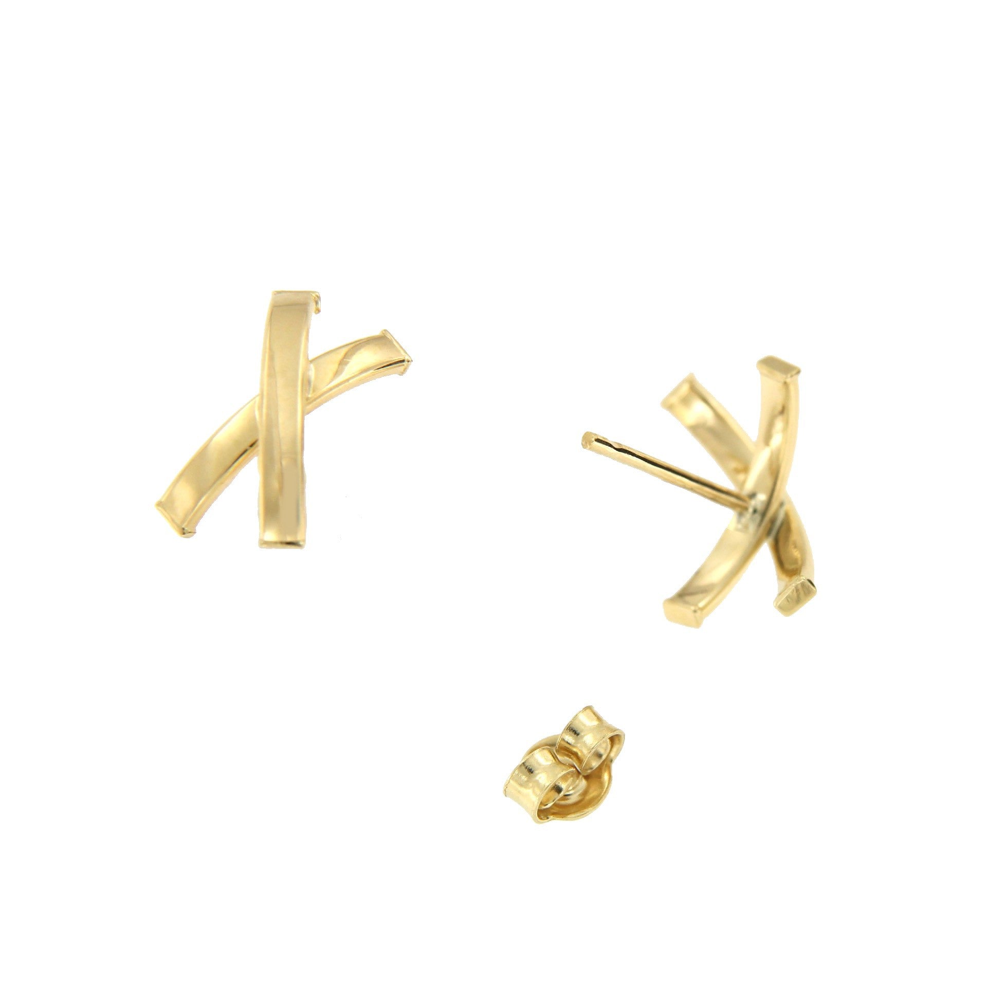 Pendiente motivo cruceta ZEYNO en oro amarillo de 18 Kilates - Roman Joyero