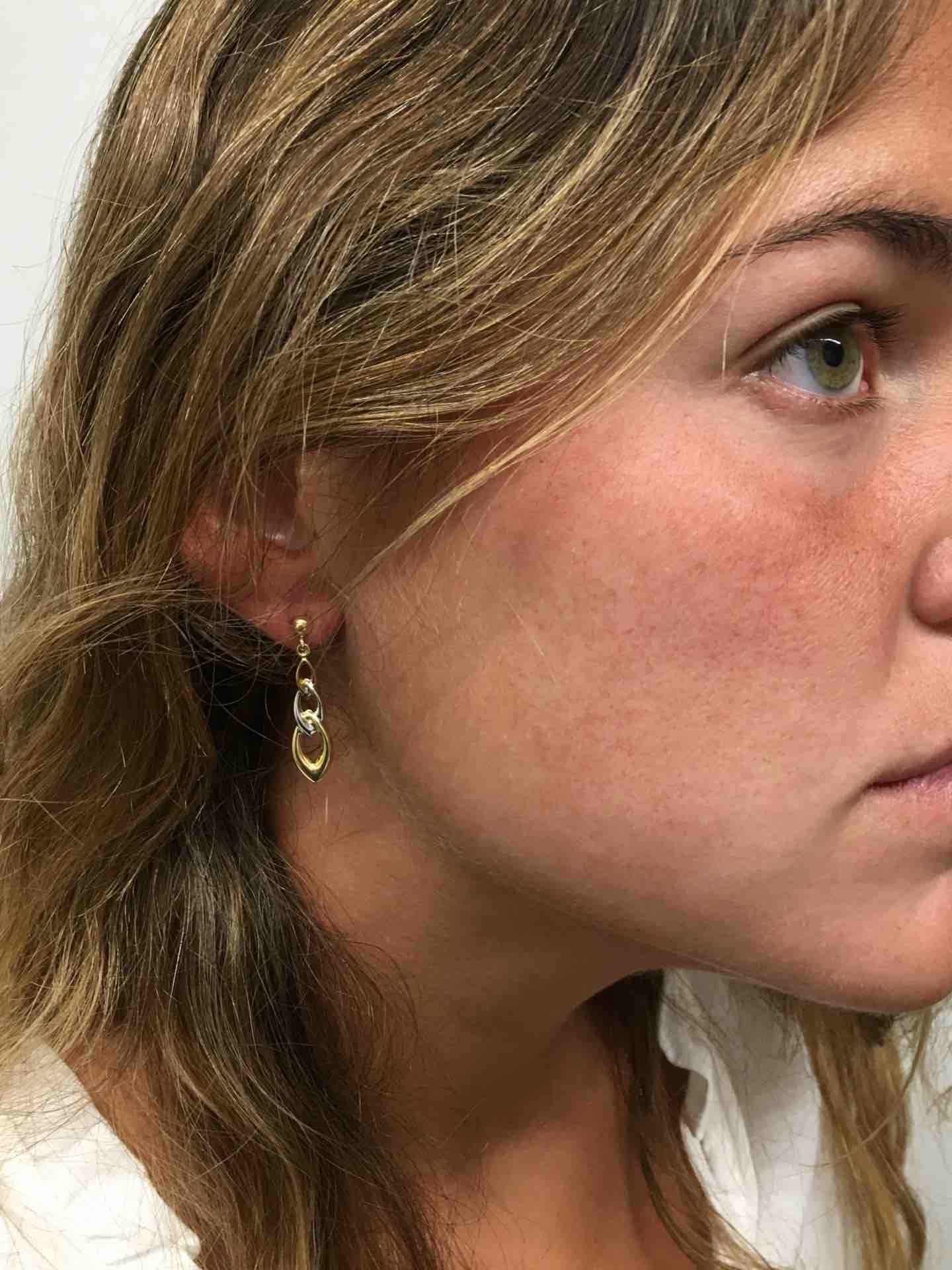 Pendientes DULUNAY con eslabones crecientes en 3 colores de oro - Roman Joyero