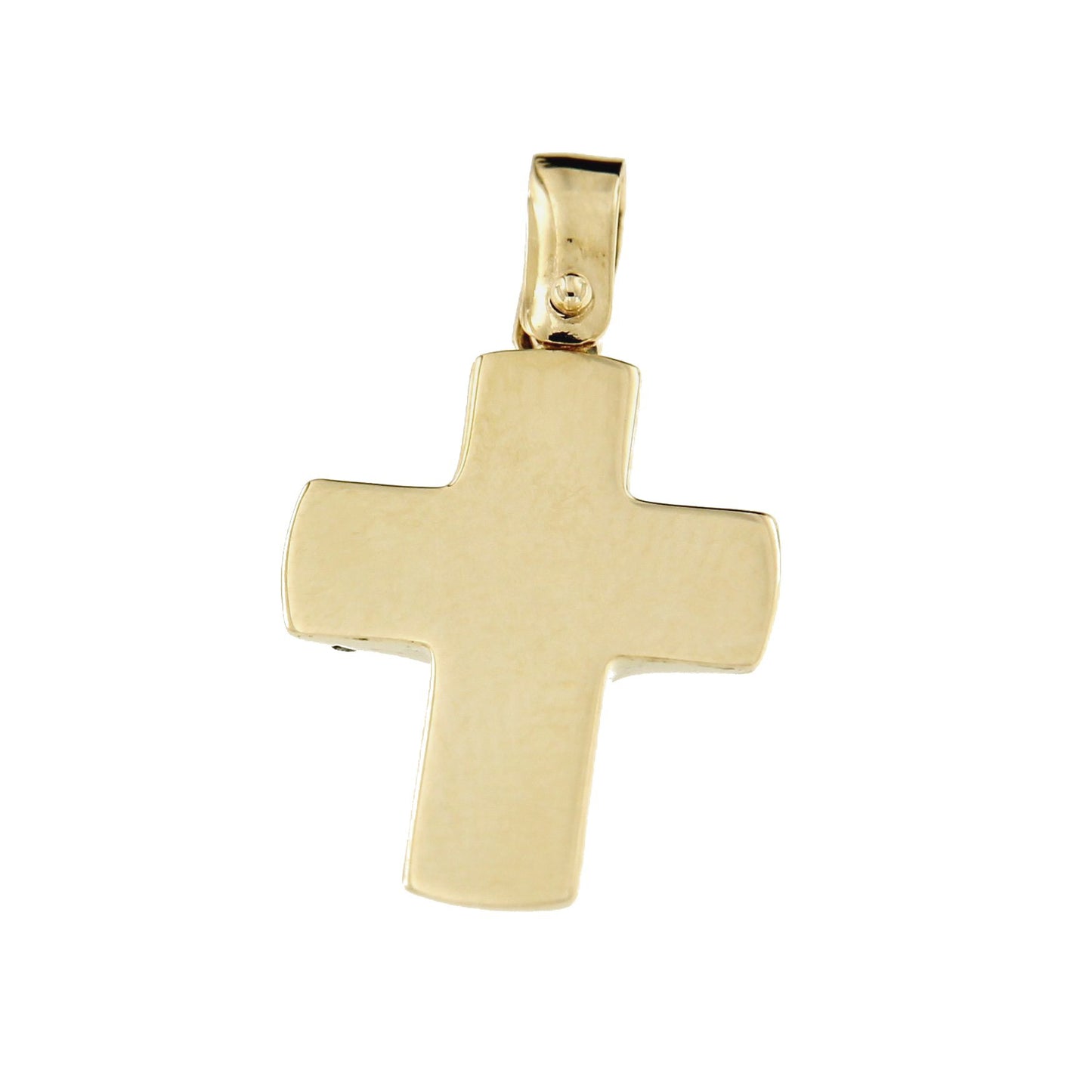Cruz YAVUZ en nacar blanco y oro amarillo de 18 kilates - Roman Joyero