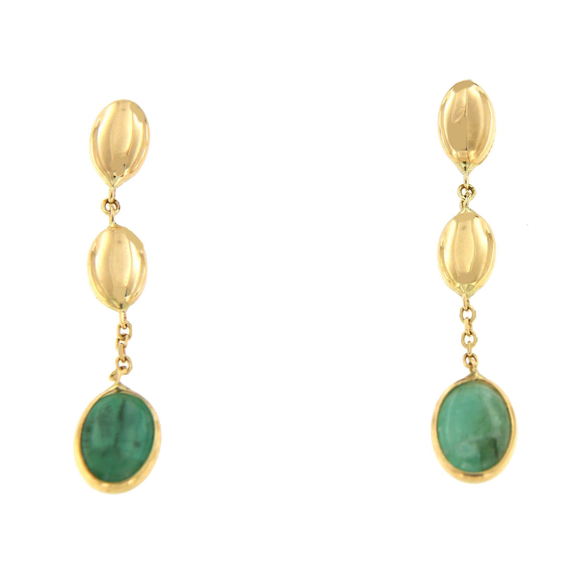 Pendientes con esmeraldas ALTANI en oro amarillo de 18 ktes - Roman Joyero
