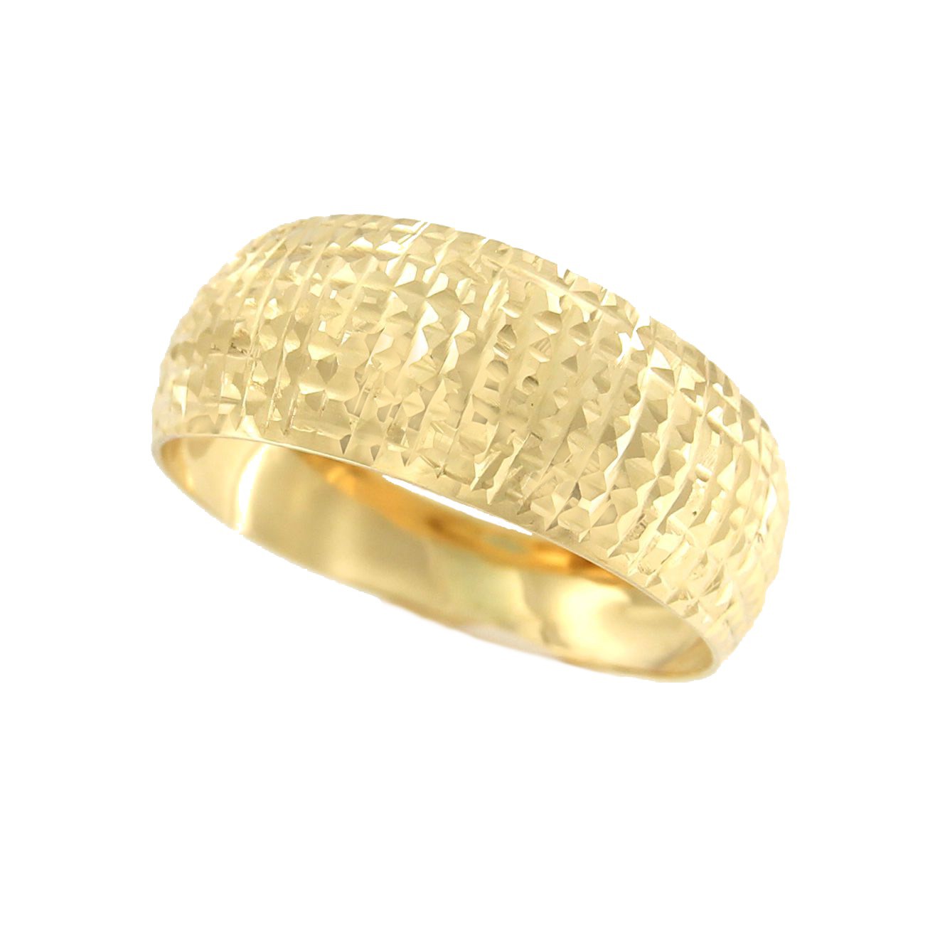 Anillo ligero SONKAN en oro amarillo de 18 kilates con relieve - Roman Joyero