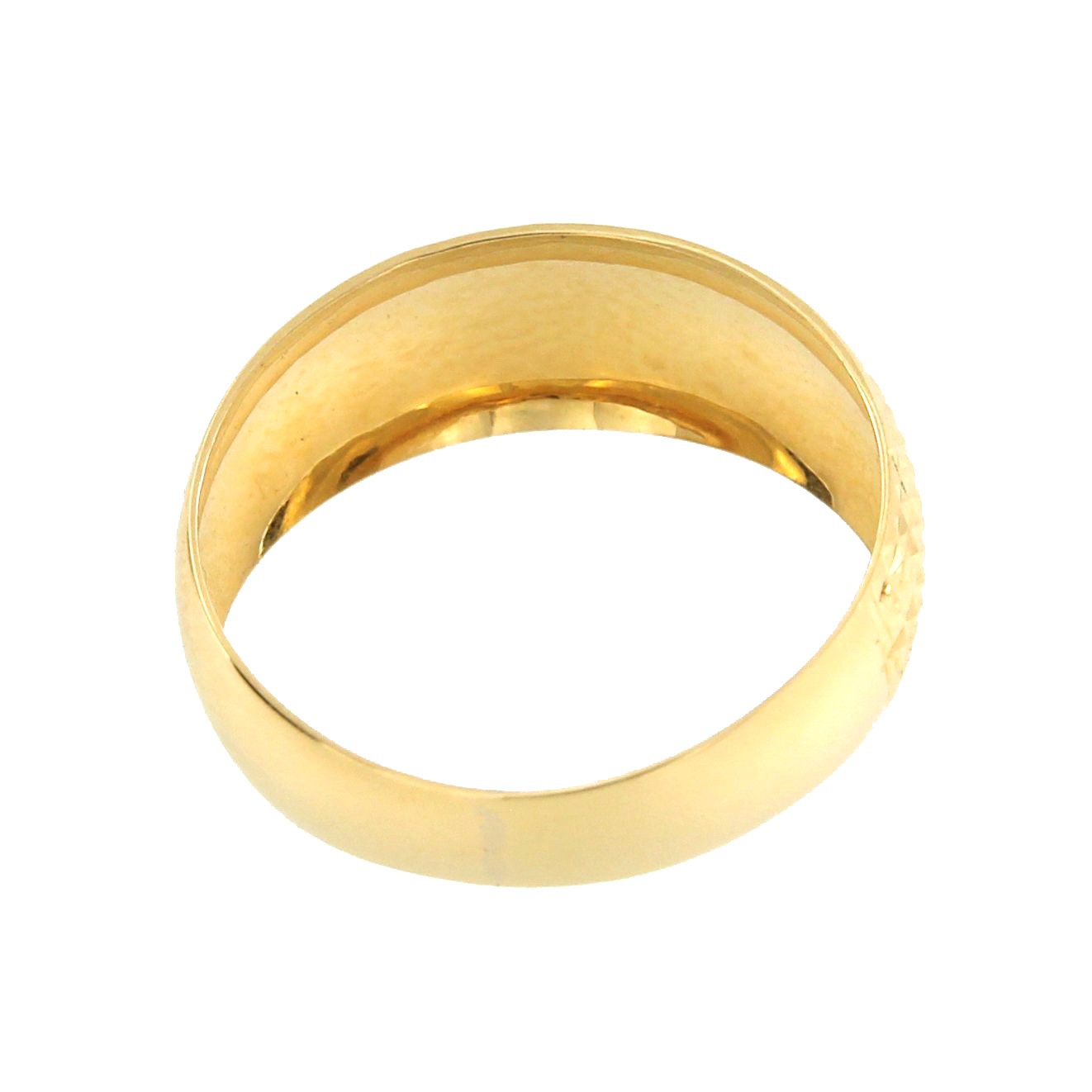 Anillo ligero SONKAN en oro amarillo de 18 kilates con relieve - Roman Joyero