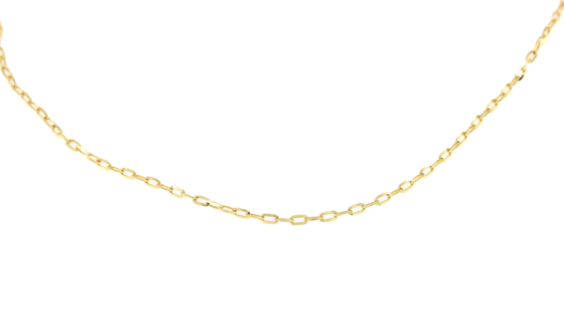 Cadenita SARAL clásica forzada limada en oro amarillo 18 kts