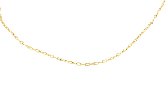 Cadenita SARAL clásica forzada limada en oro amarillo 18 kts