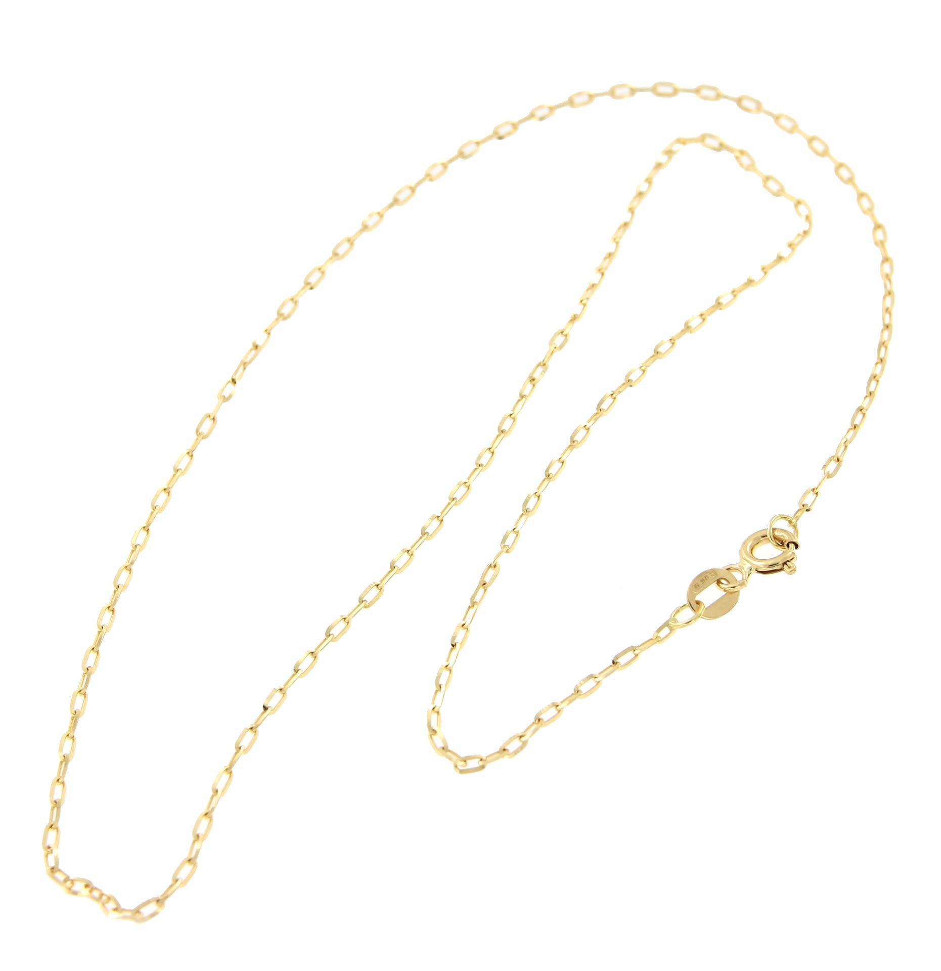 Cadenita SARAL clásica forzada limada en oro amarillo 18 kts