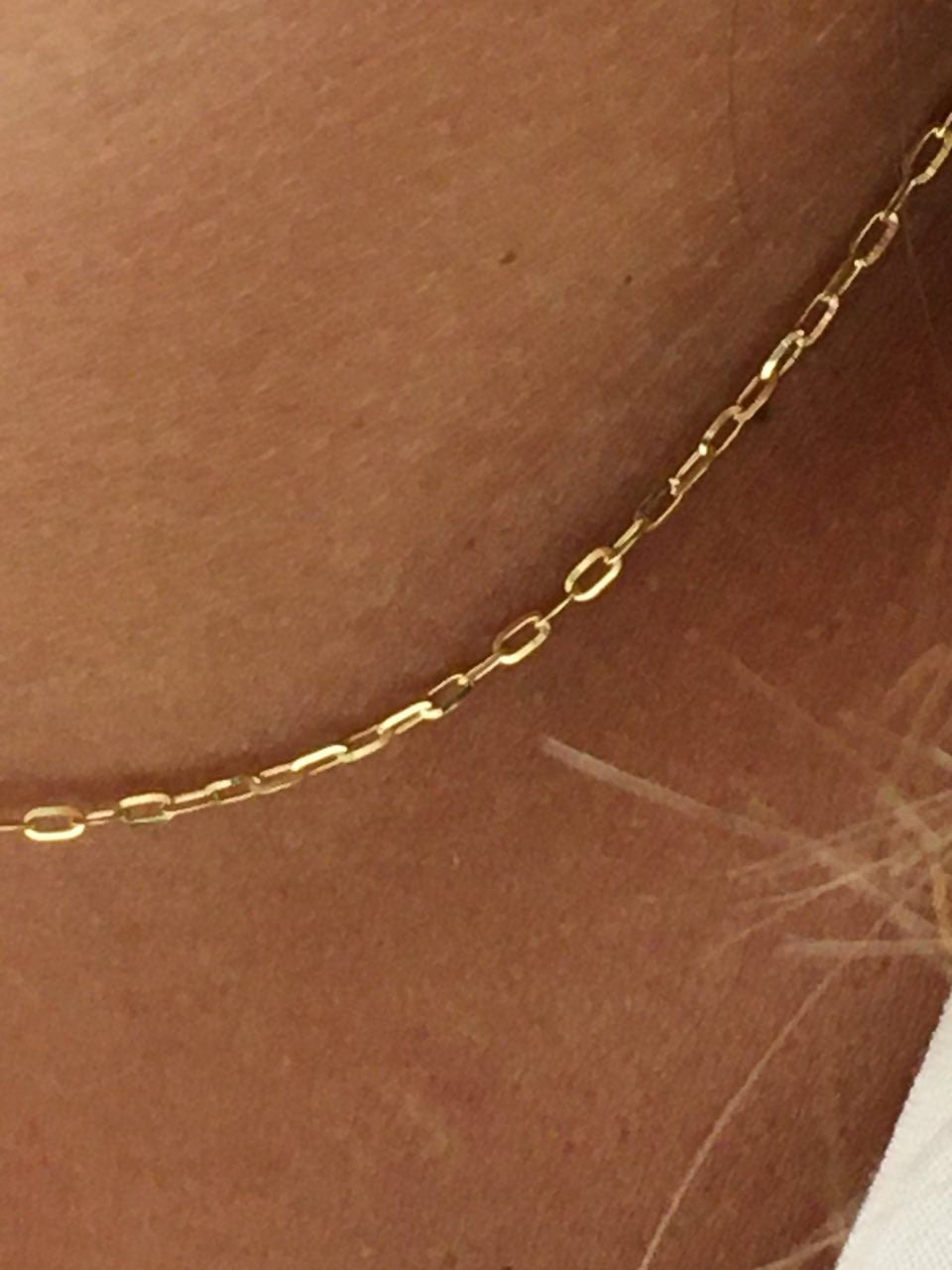 Cadenita SARAL clásica forzada limada en oro amarillo 18 kts