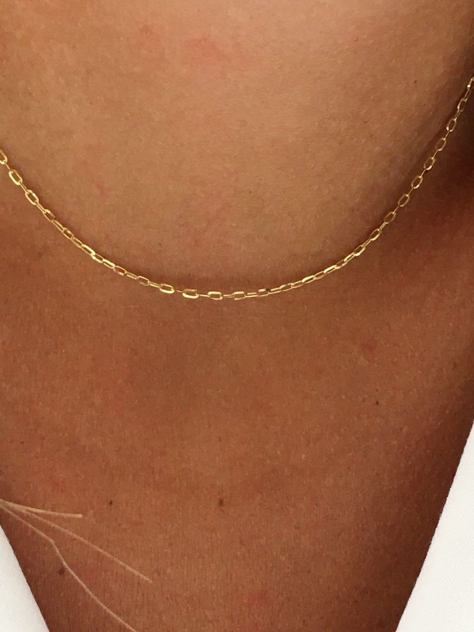 Cadenita SARAL clásica forzada limada en oro amarillo 18 kts