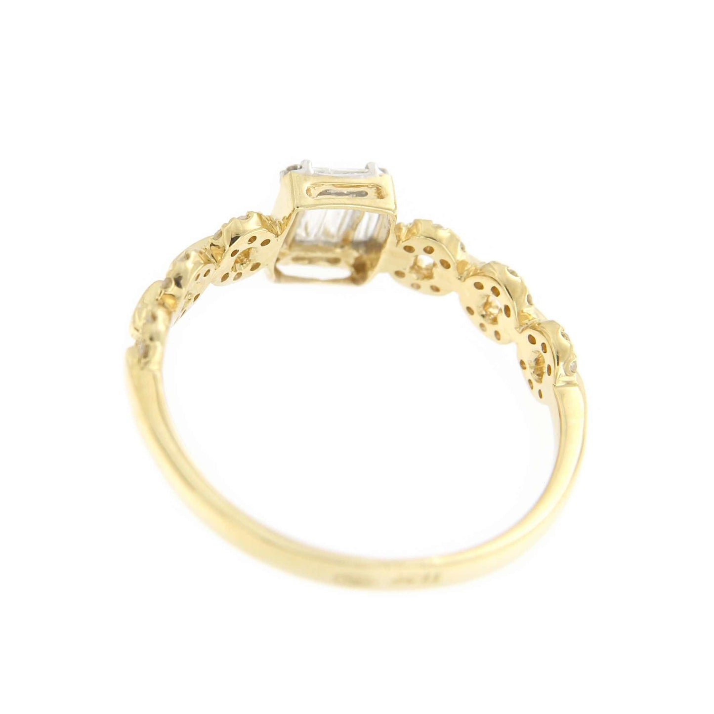 Anillo DIDA en oro amarillo de 18 kts brillantes y baguettes - Roman Joyero