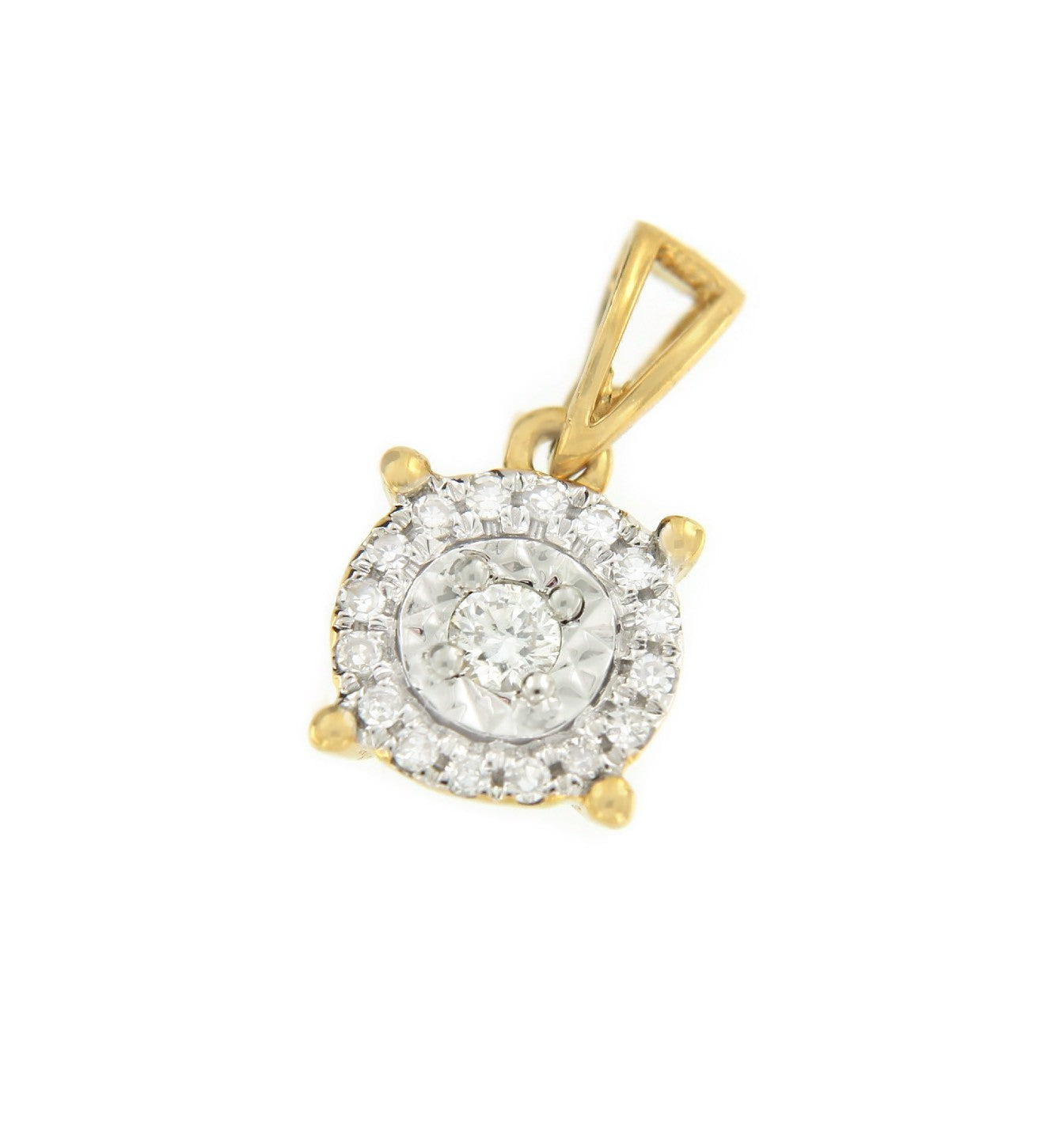 Colgante NERGIS de oro blanco con asa y brillantes