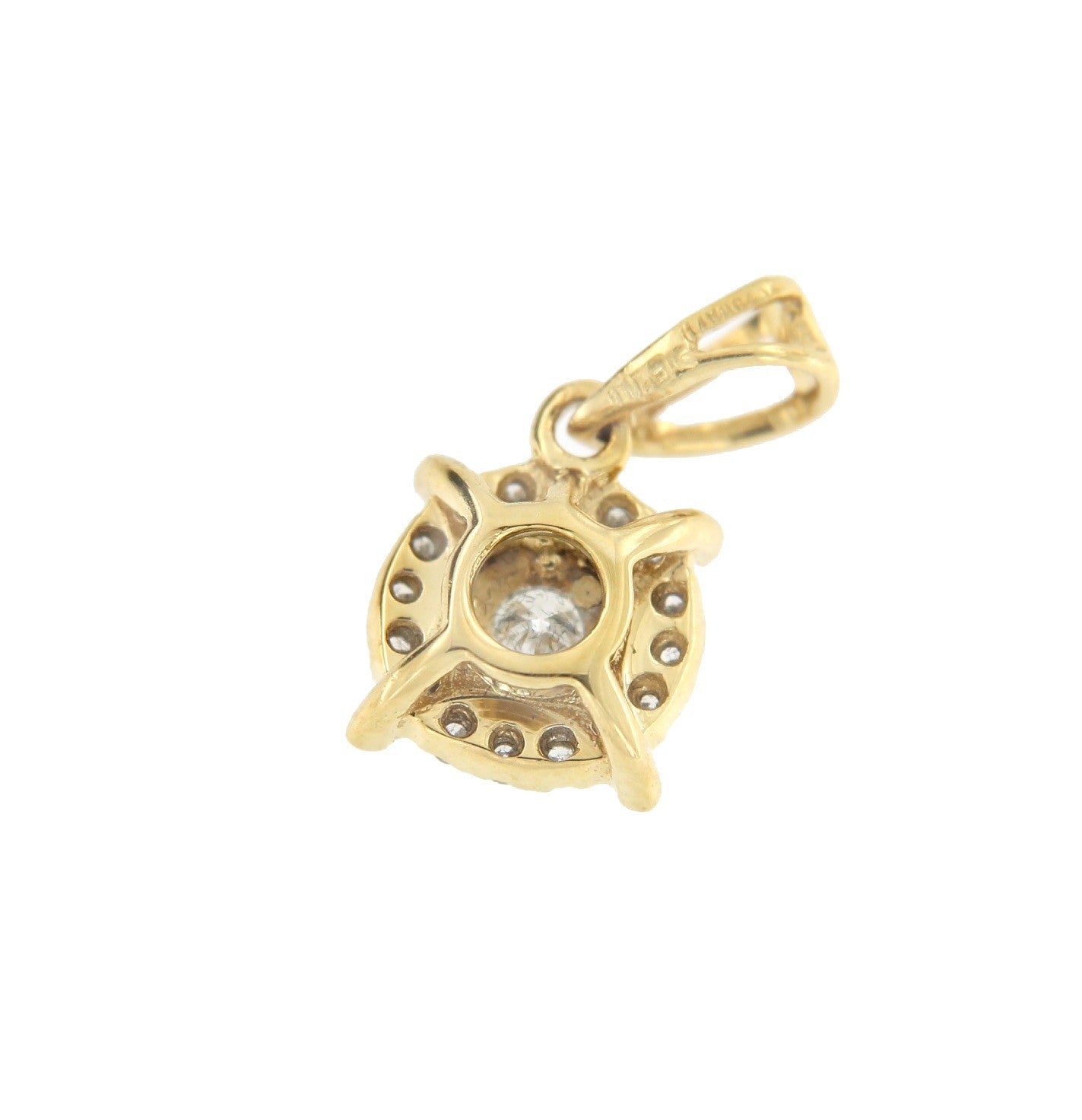 Colgante NERGIS de oro blanco con asa y brillantes