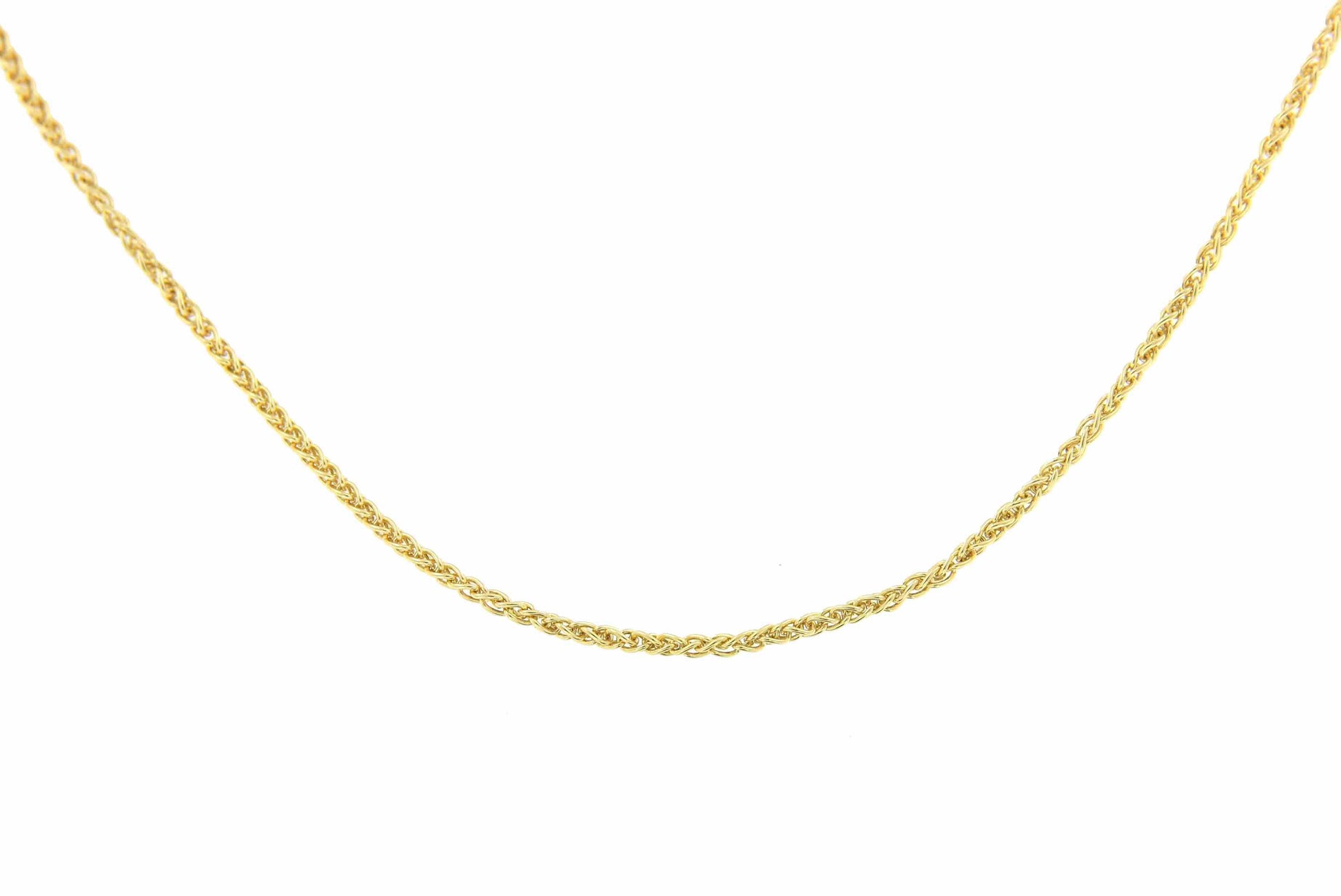 Cadenita AZIZE clásico cordón trenzado oro amarillo 18 kts - Roman Joyero