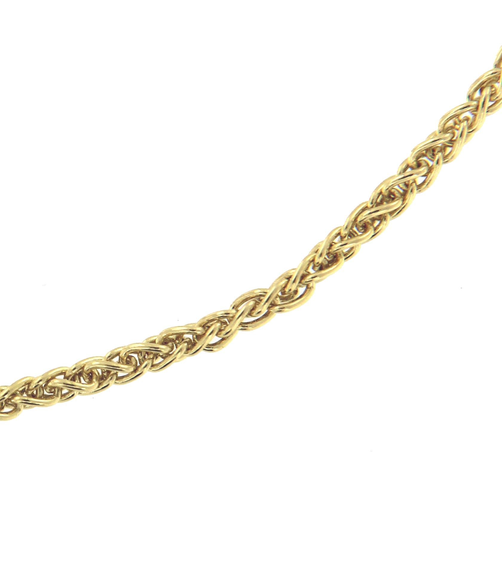 Cadenita AZIZE clásico cordón trenzado oro amarillo 18 kts - Roman Joyero