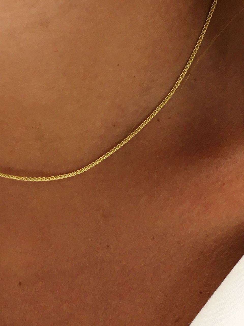 Cadenita AZIZE clásico cordón trenzado oro amarillo 18 kts - Roman Joyero