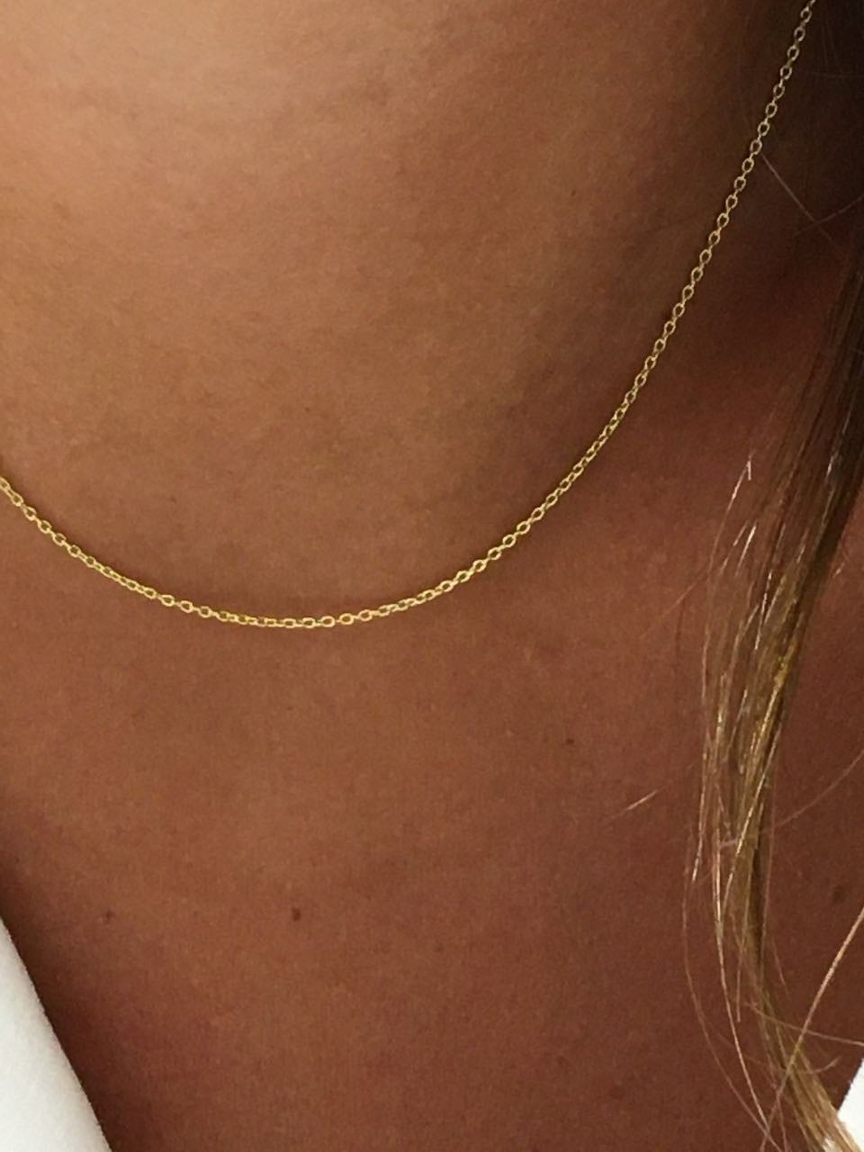 Cadenita YAREN forzada clásica en oro amarillo 18 kilates