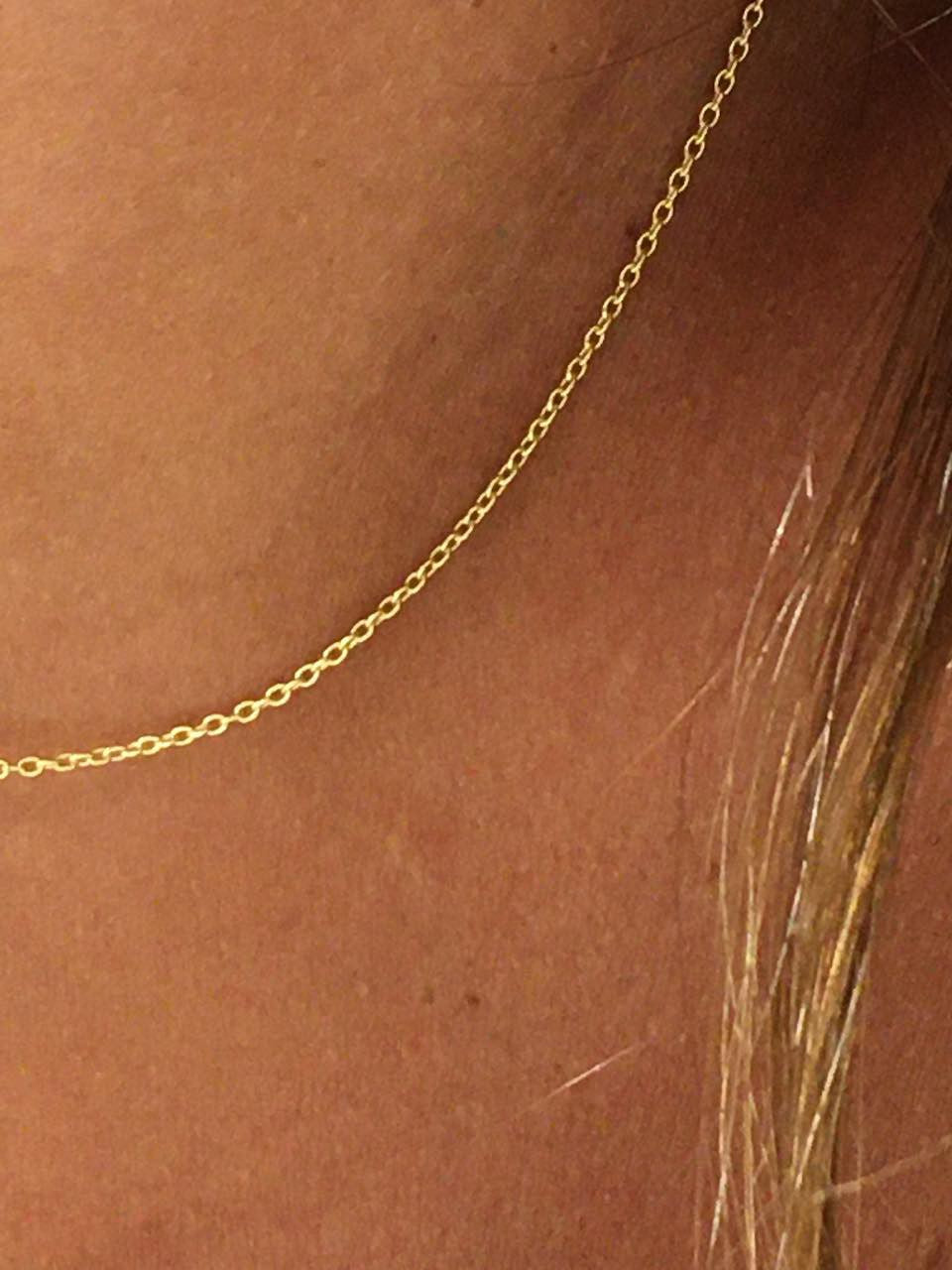 Cadenita YAREN forzada clásica en oro amarillo 18 kilates