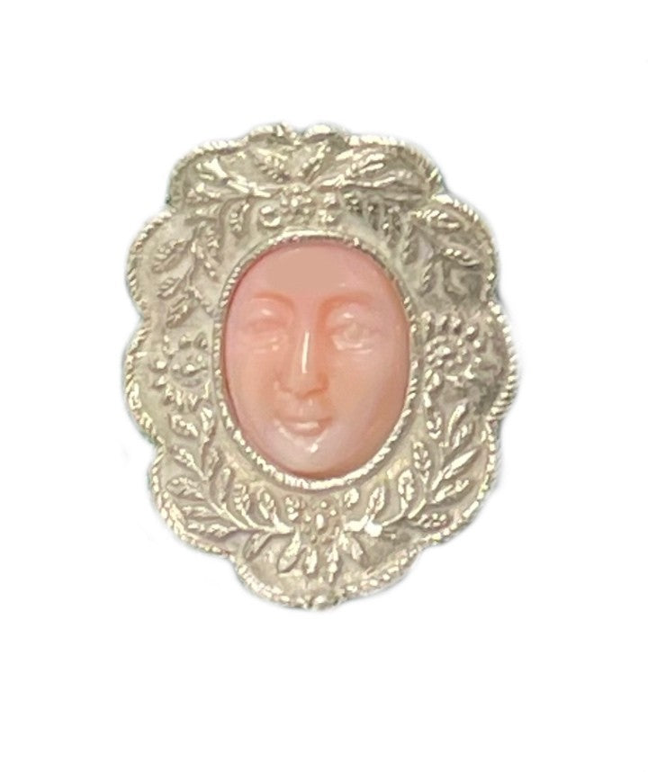 Medalla Rostrillo de plata Virgen del ROCIO en concha fina