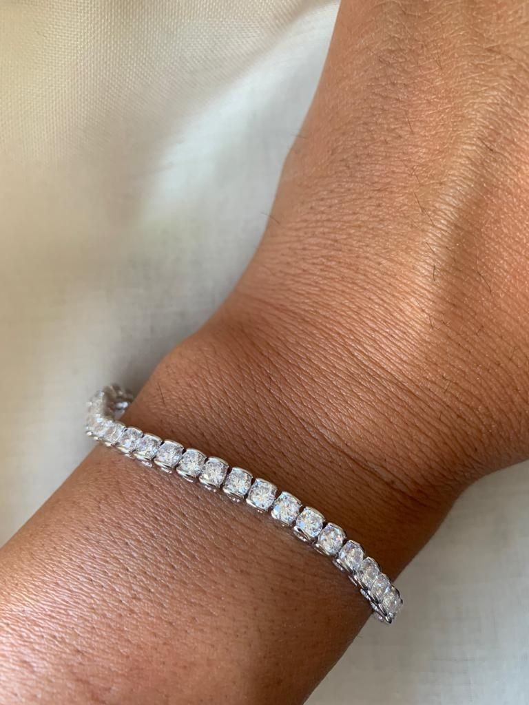 EUREKA, pulsera de plata estilo rivier - Roman Joyero