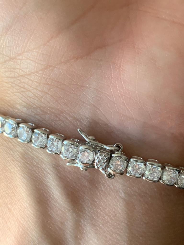 EUREKA, pulsera de plata estilo rivier - Roman Joyero