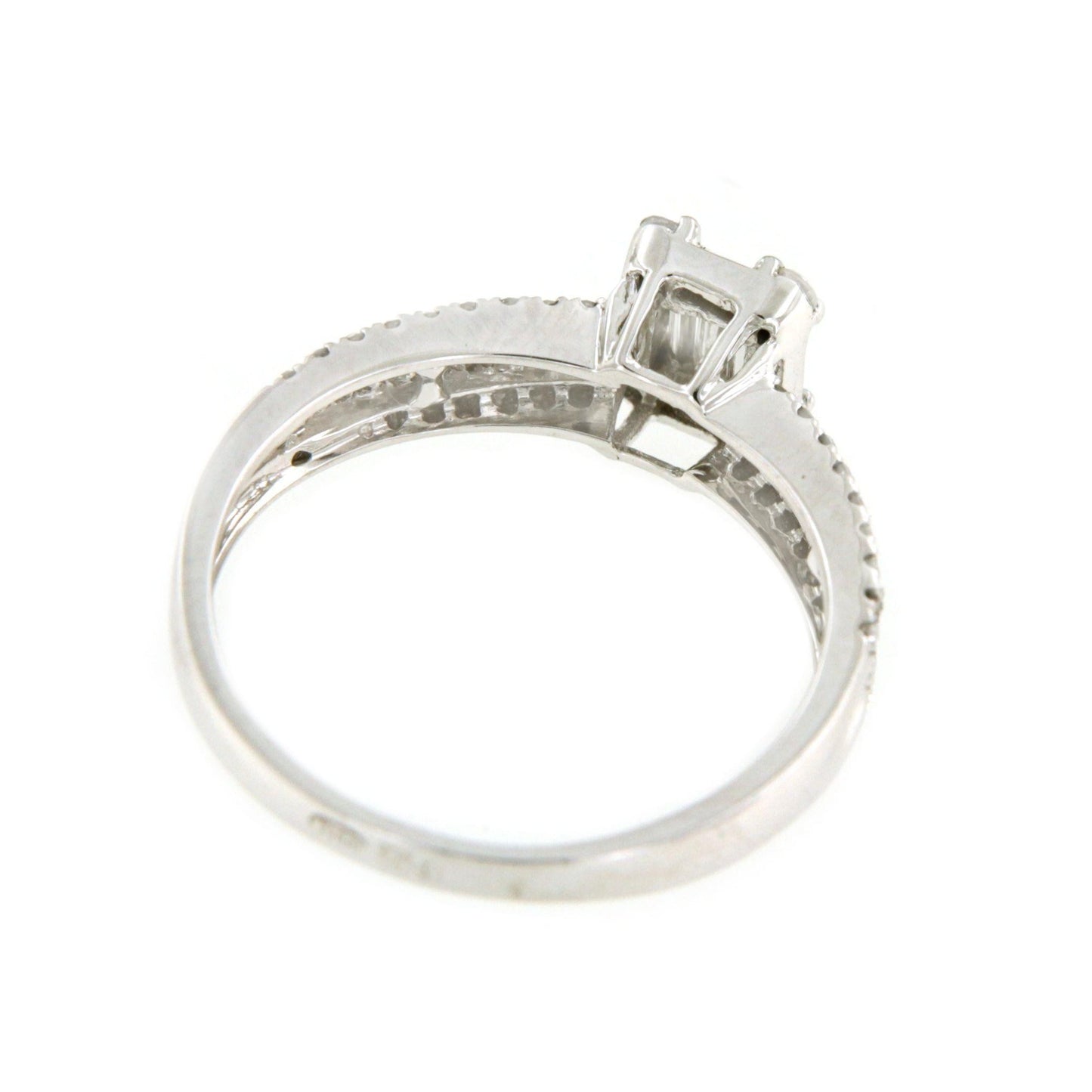 Anillo en oro blanco de 18 ktes ARTUN con brillantes y taipes - Roman Joyero