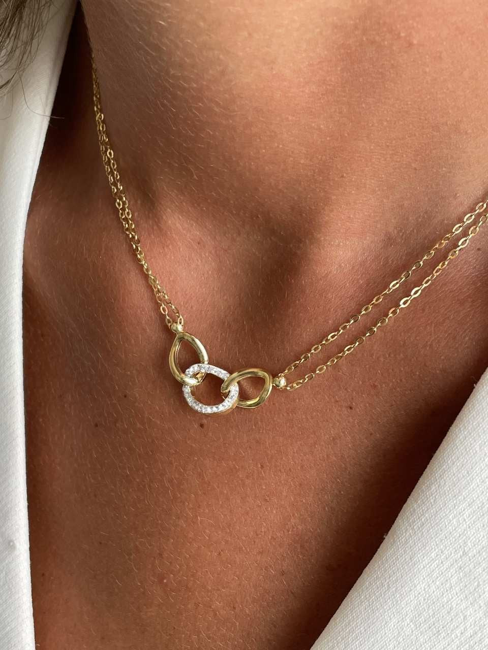 Gargantilla ERDAL en oro amarillo de 18 kilates con circonitas