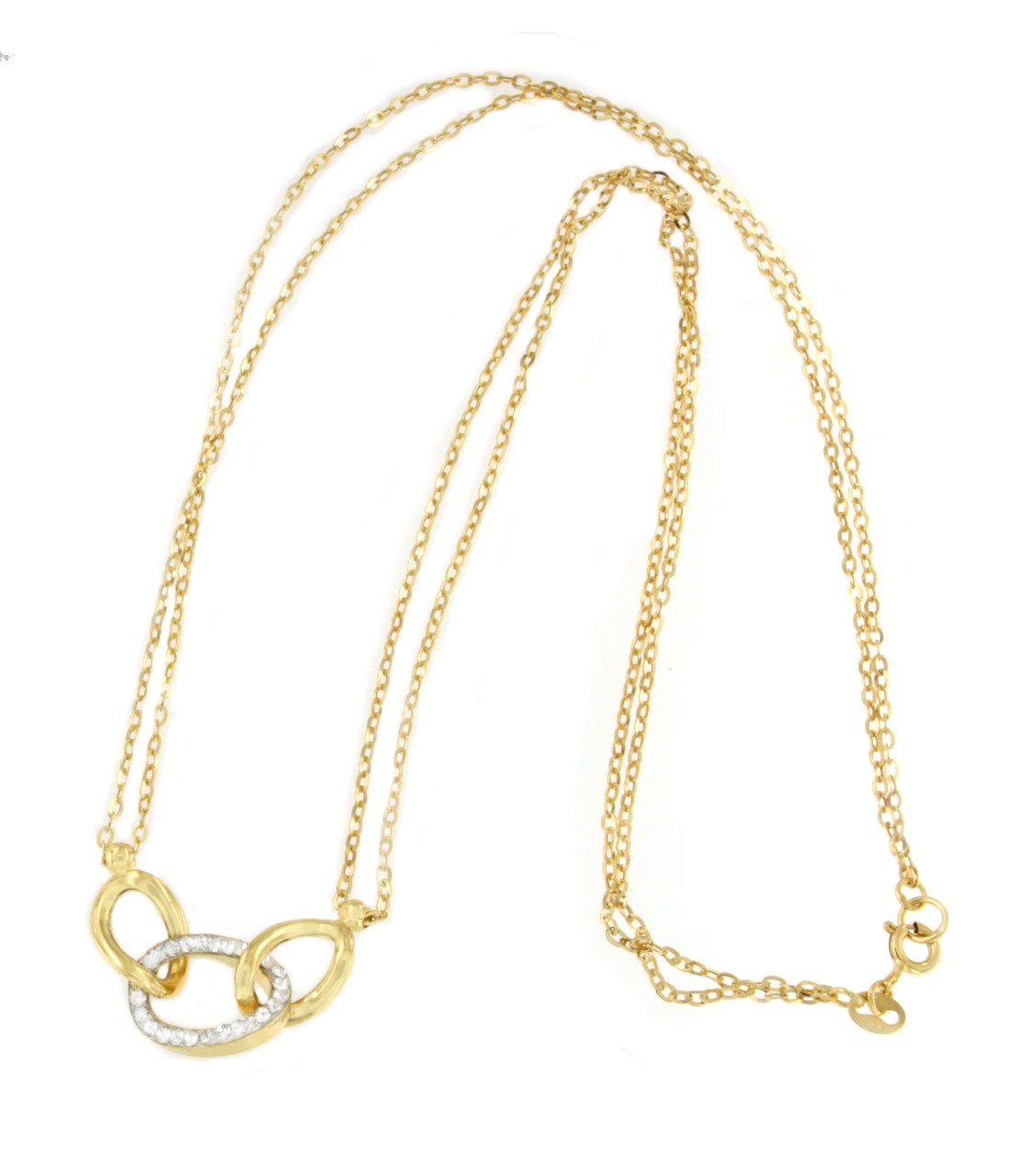 Gargantilla ERDAL en oro amarillo de 18 kilates con circonitas