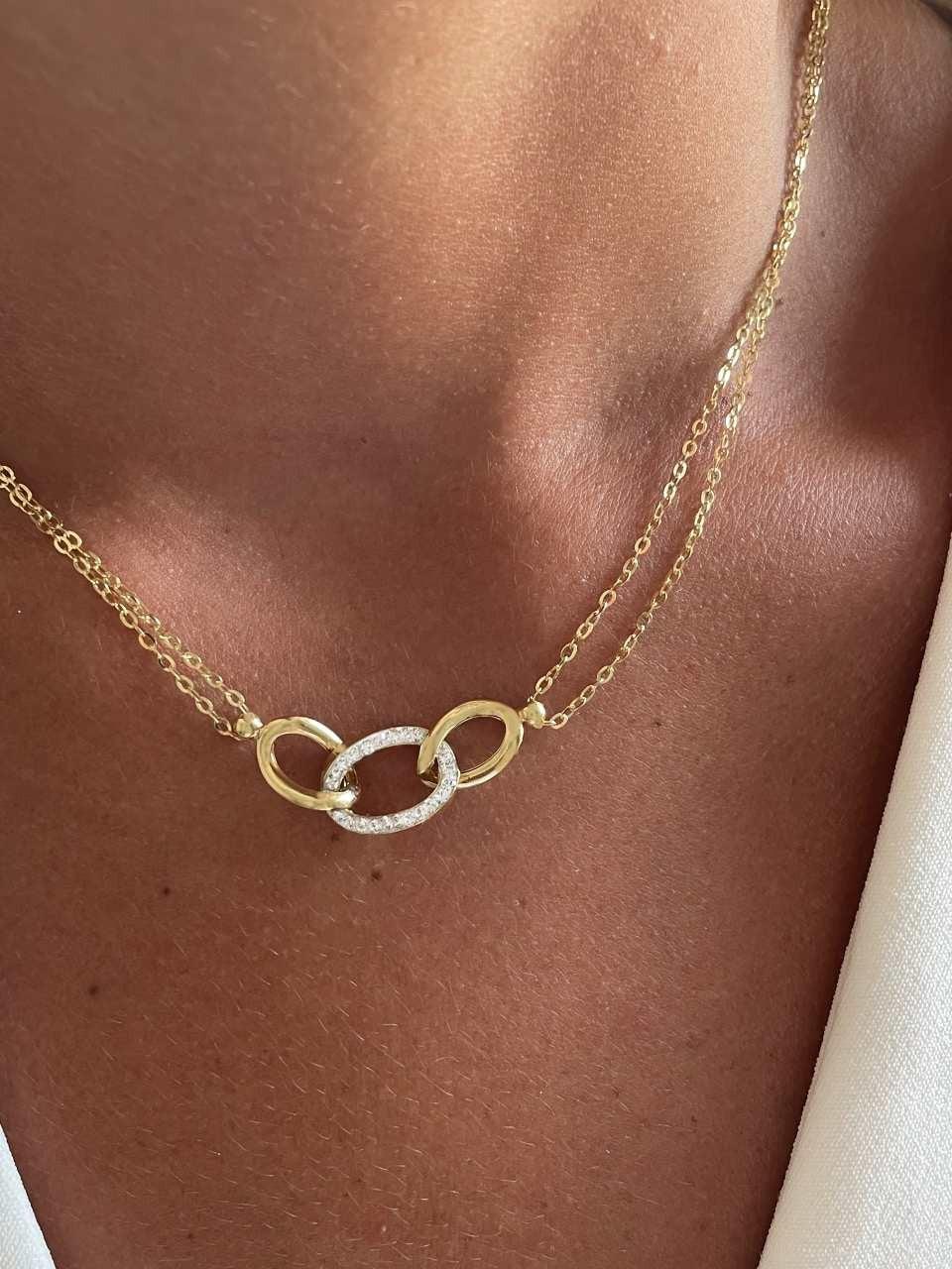 Gargantilla ERDAL en oro amarillo de 18 kilates con circonitas