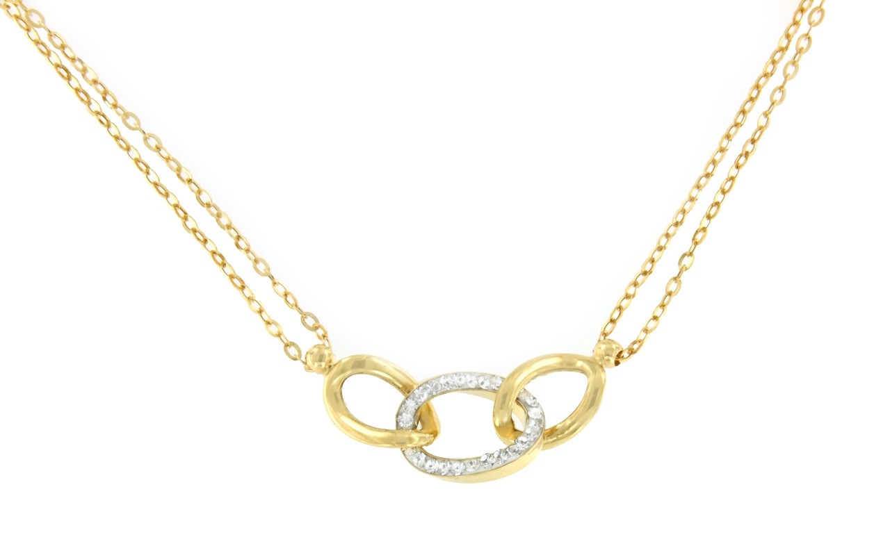 Gargantilla ERDAL en oro amarillo de 18 kilates con circonitas