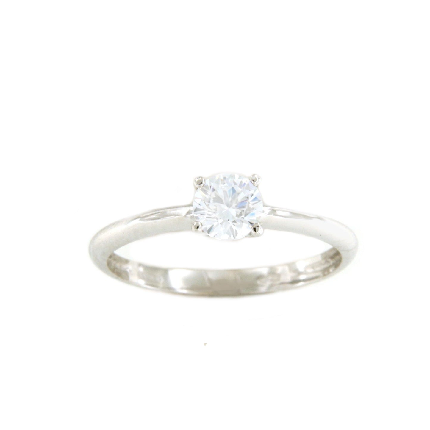 Anillo solitario EDIF en oro blanco o amarillo con circonita