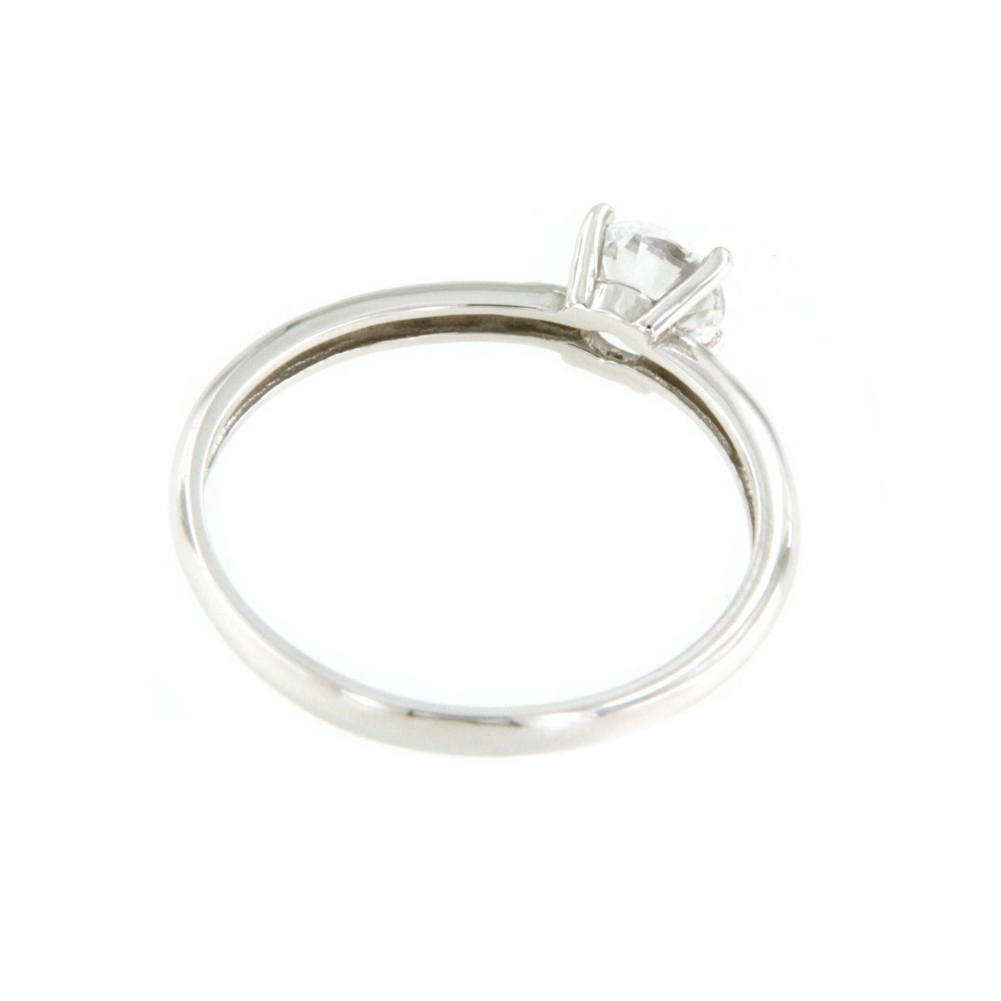 Anillo solitario EDIF en oro blanco o amarillo con circonita