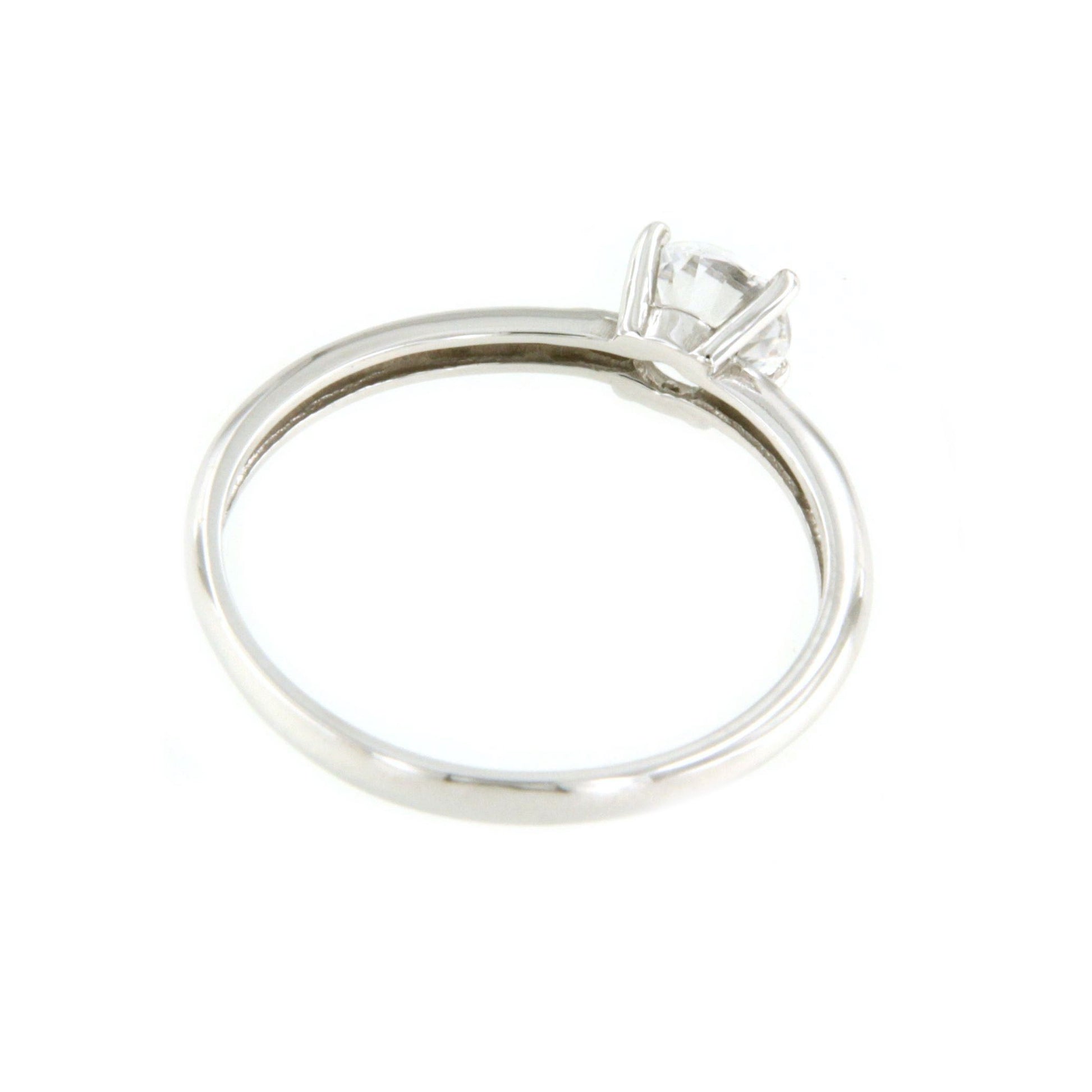 Anillo solitario EDIF en oro blanco o amarillo con circonita