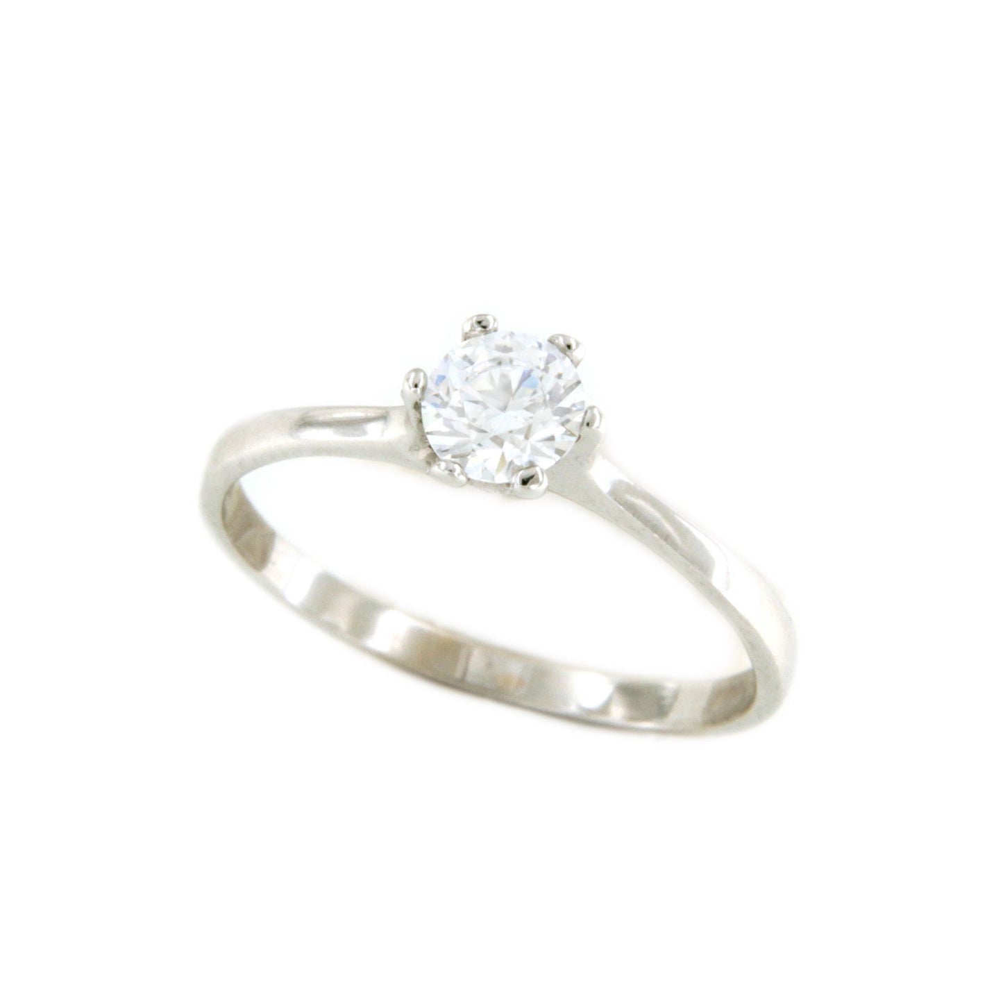 Anillo solitario KOREL en oro amarillo o blanco con circonita