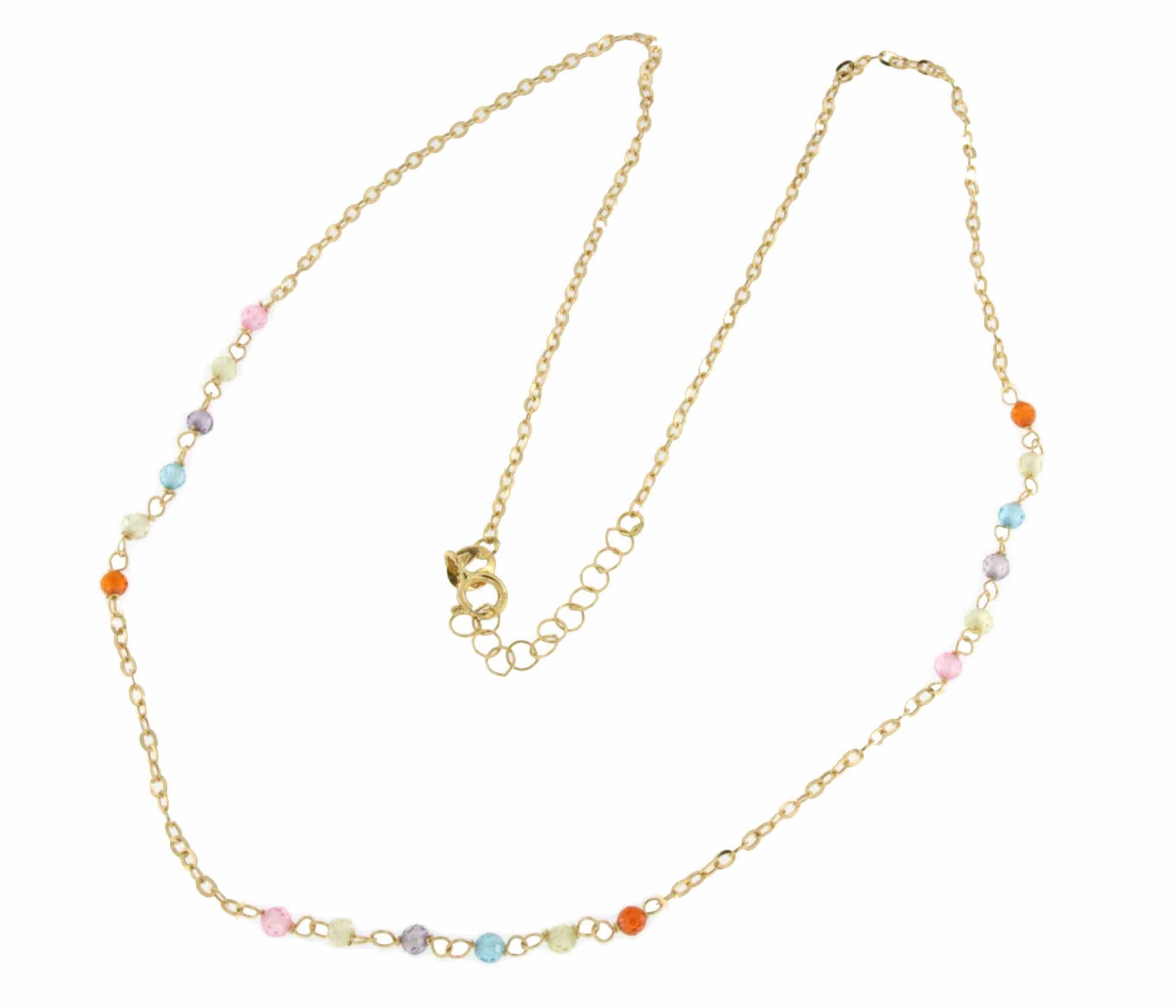 KARAN cadenita con piedras semipreciosas en oro 18 ktes - Roman Joyero