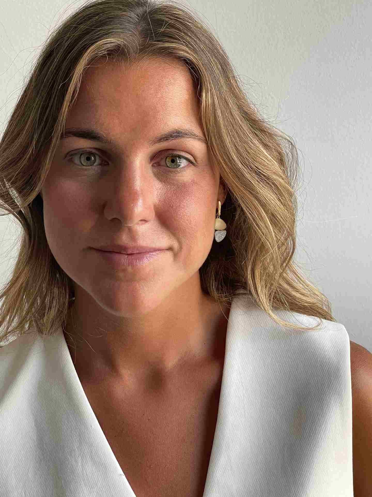 ALKAN pendientes oro blanco y amarillo 18 ktes con circonitas - Roman Joyero